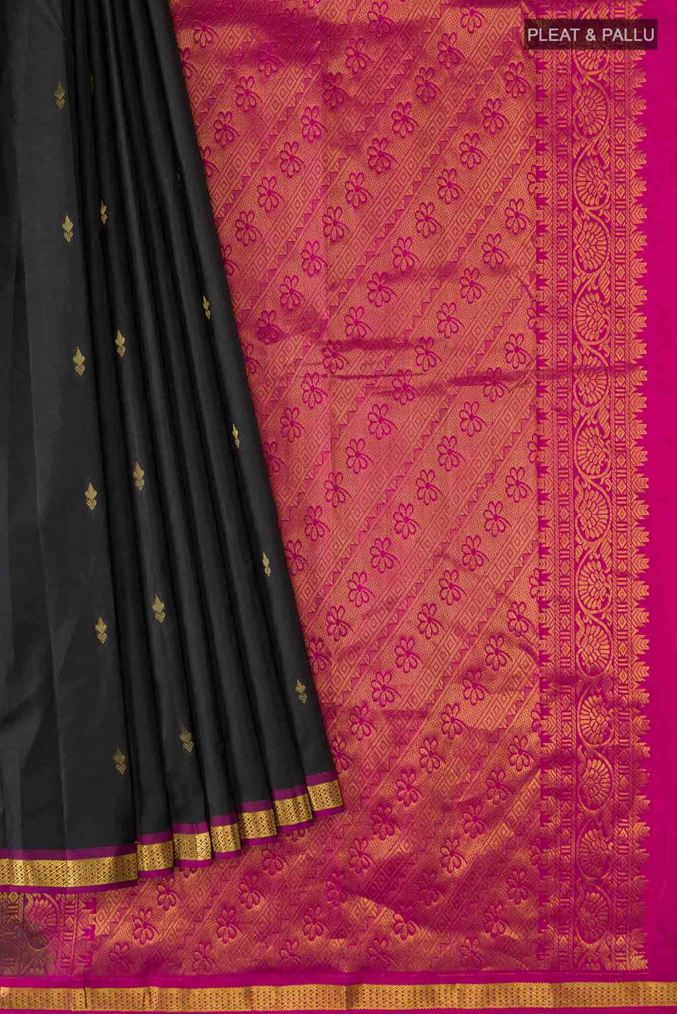 Black Kanchipuram Silk Saree