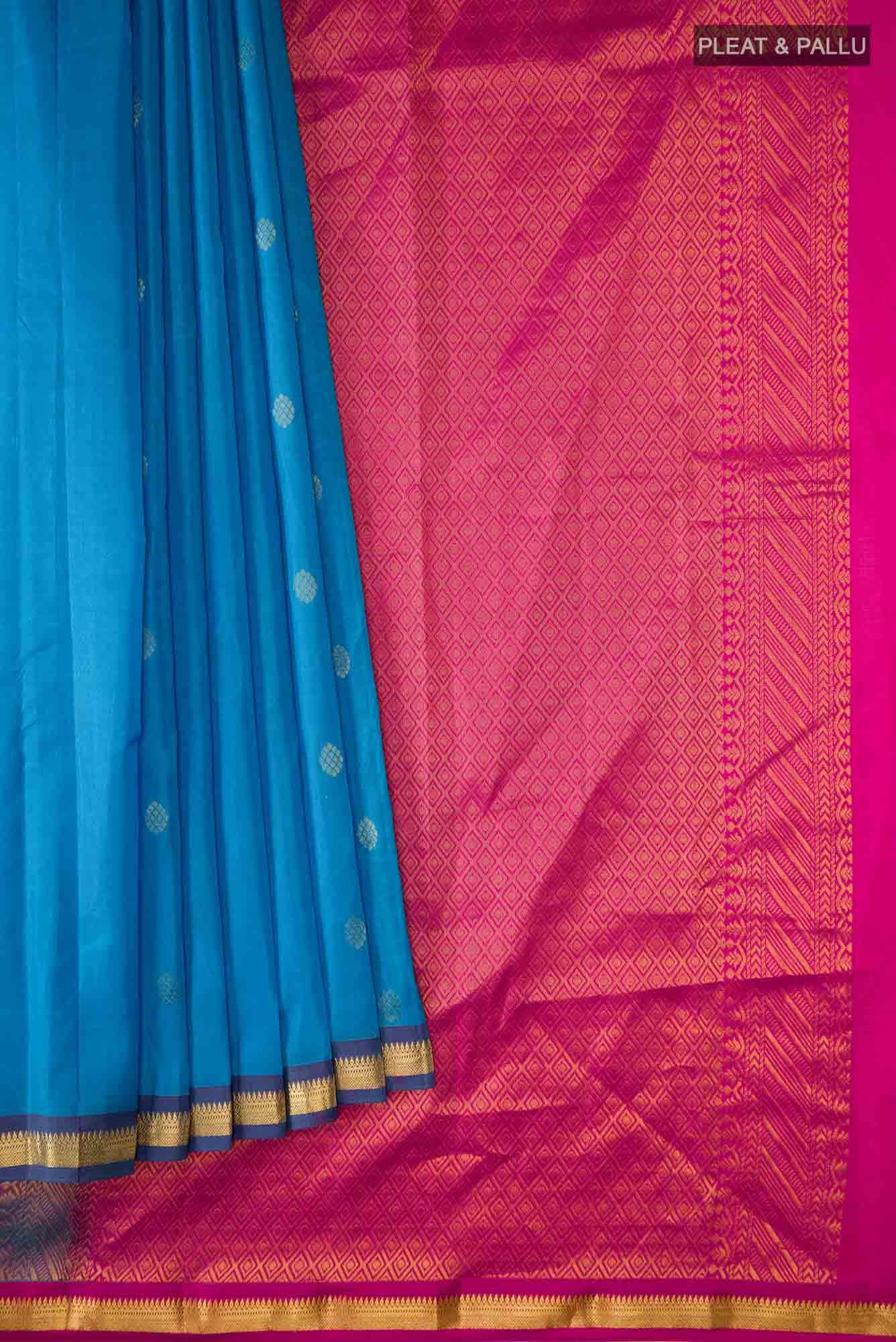 Blue Kanchipuram Silk Saree