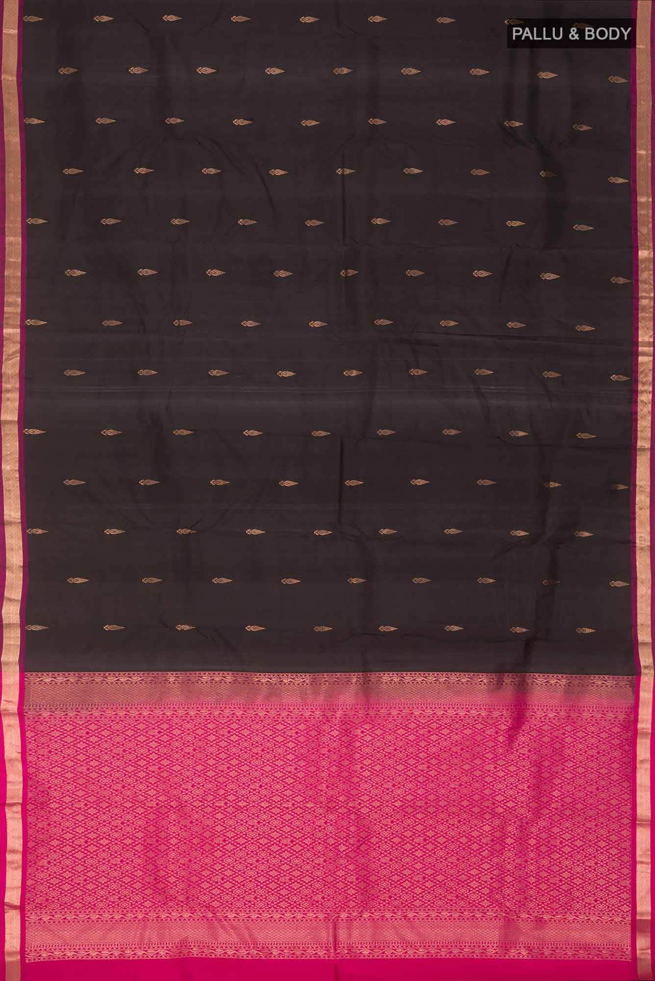 Black Kanchipuram Silk Saree