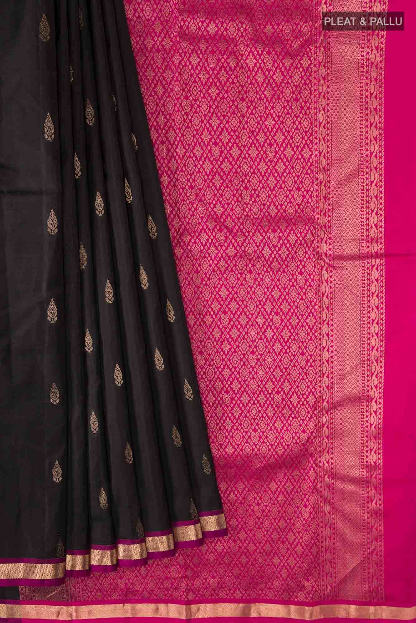 Black Kanchipuram Silk Saree