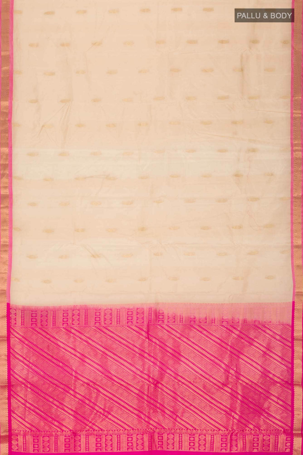 Beige Kanchipuram Silk Saree