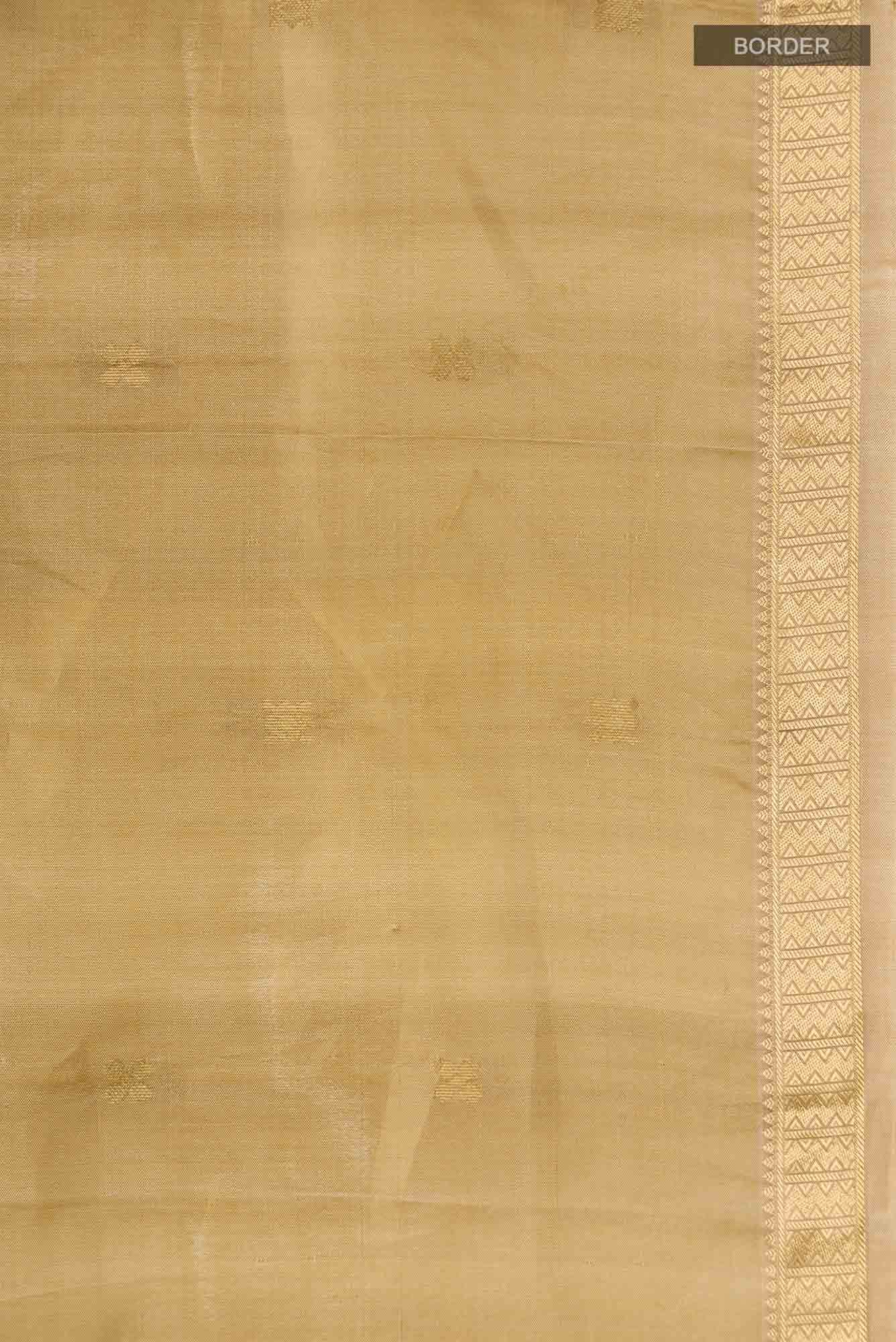 Beige Kanchipuram Silk Saree