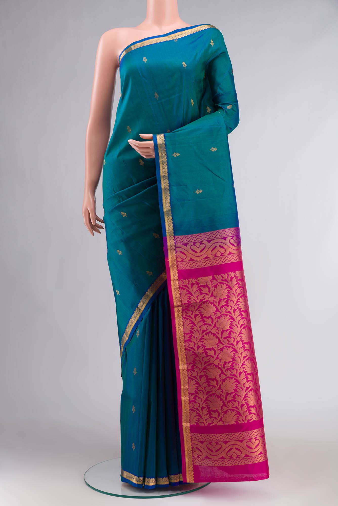 Blue Kanchipuram Silk Saree