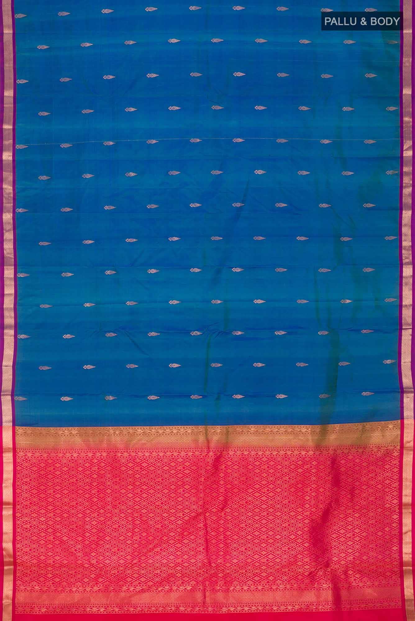 Blue Kanchipuram Silk Saree