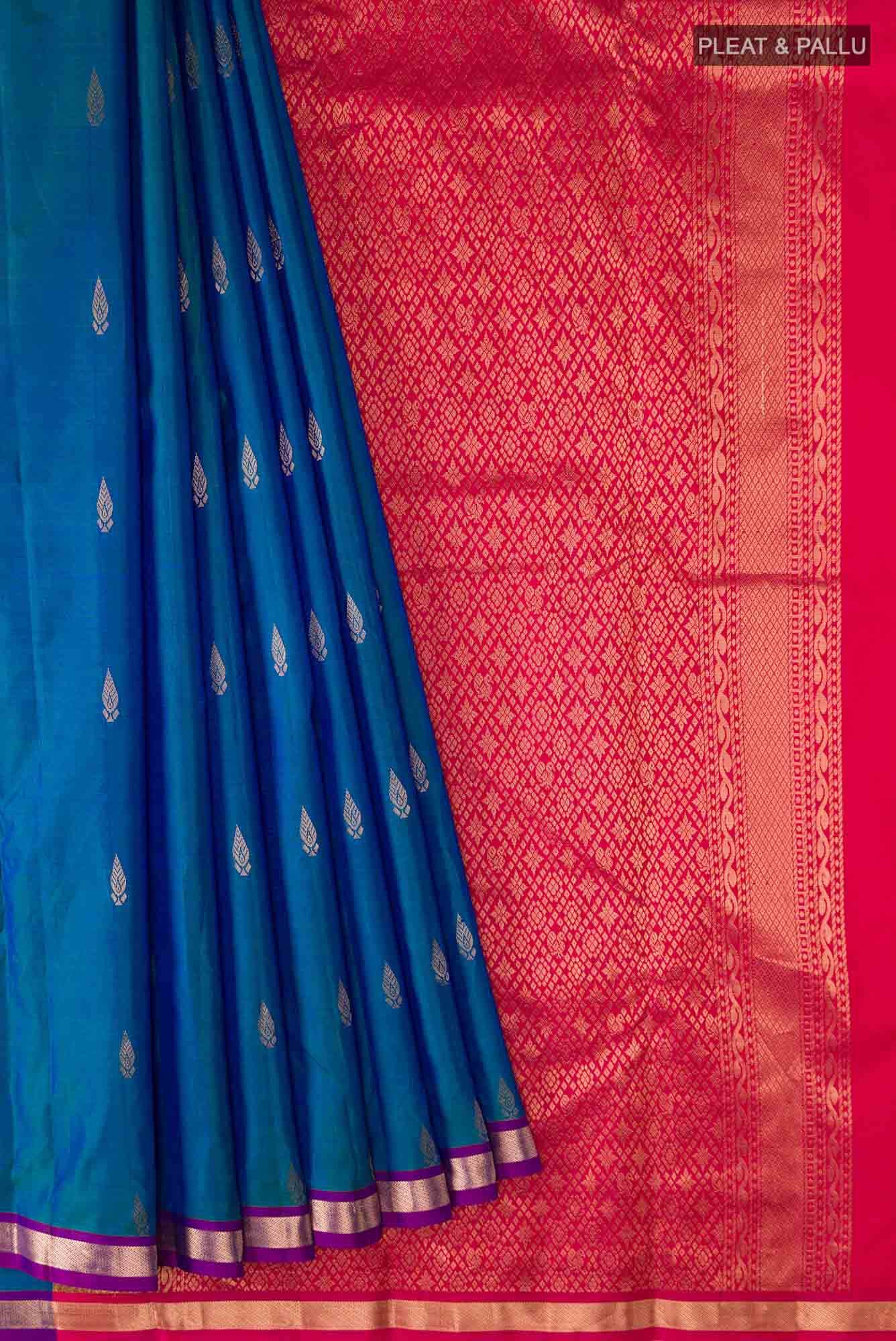 Blue Kanchipuram Silk Saree