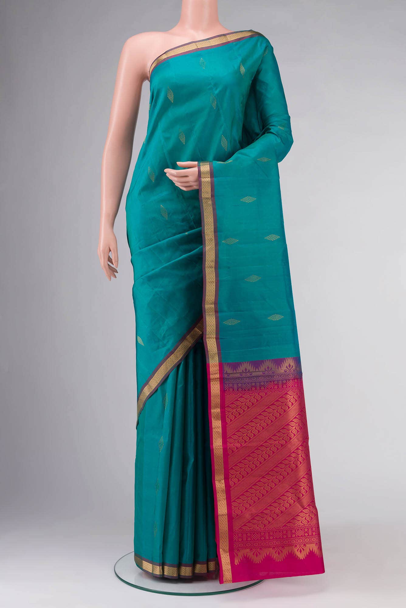Blue Kanchipuram Silk Saree