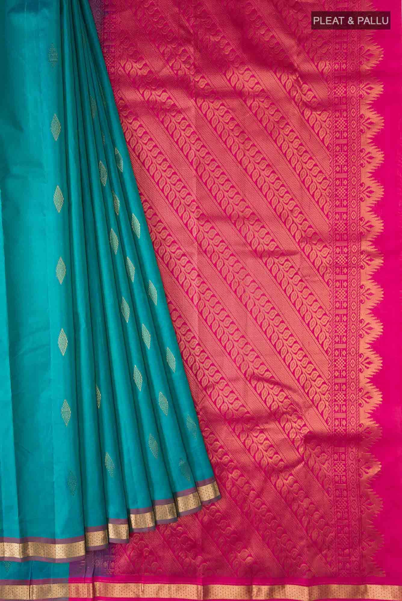 Blue Kanchipuram Silk Saree