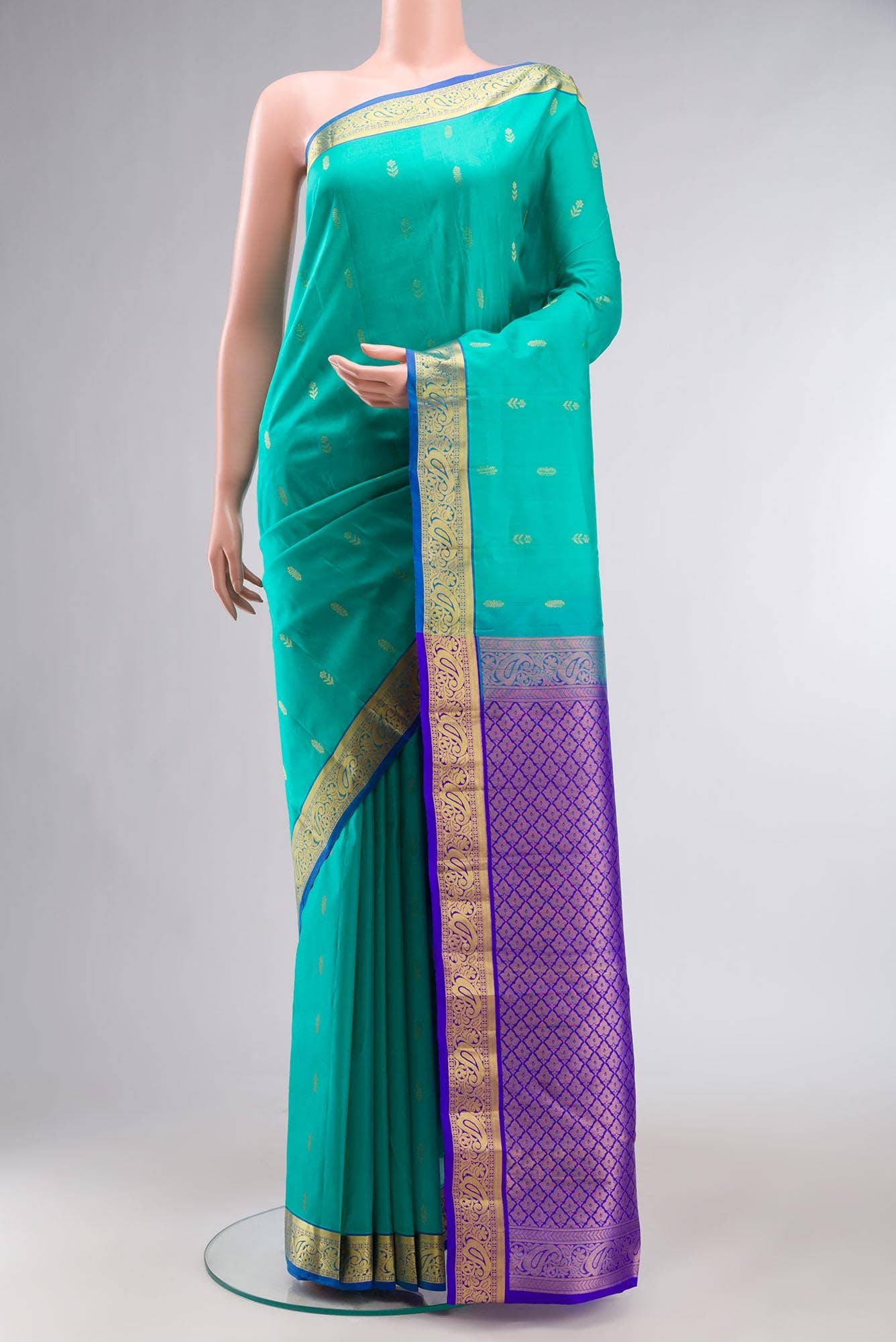 Blue Kanchipuram Silk Saree