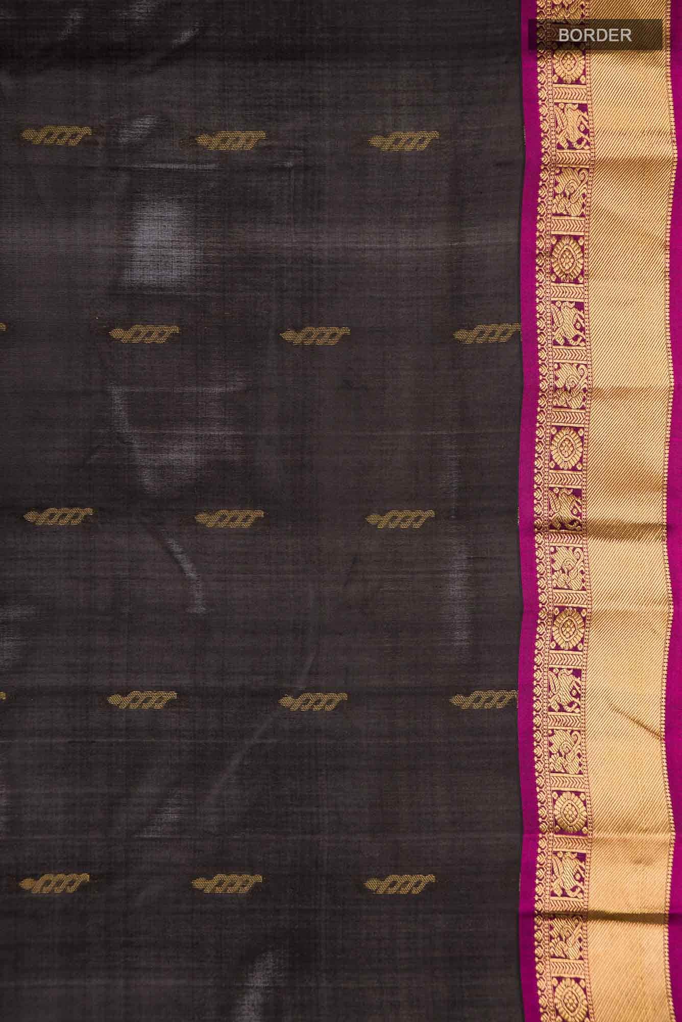 Black Kanchipuram Silk Saree