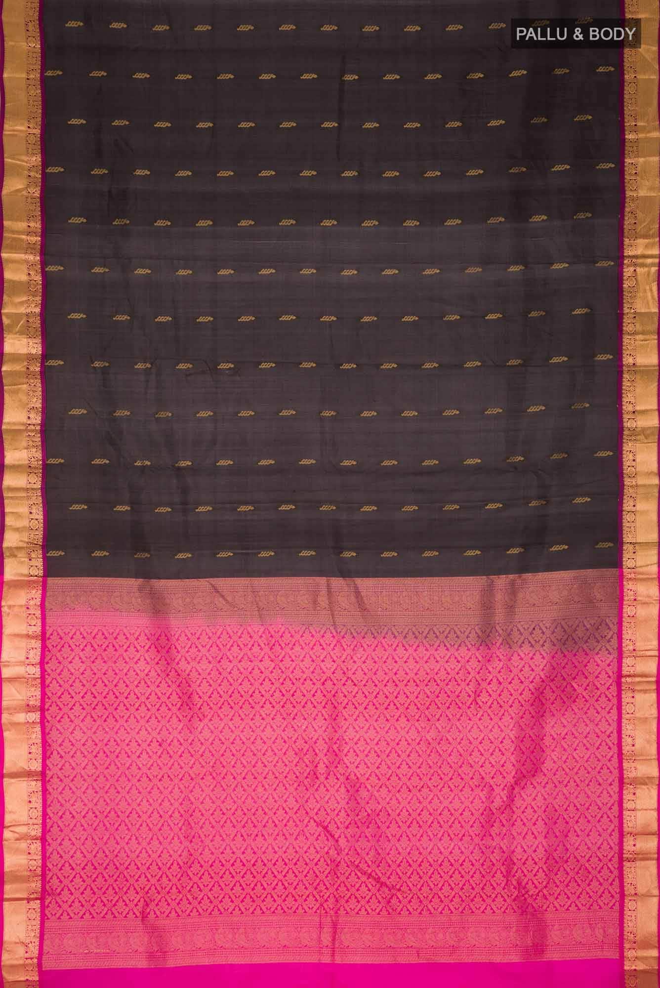 Black Kanchipuram Silk Saree