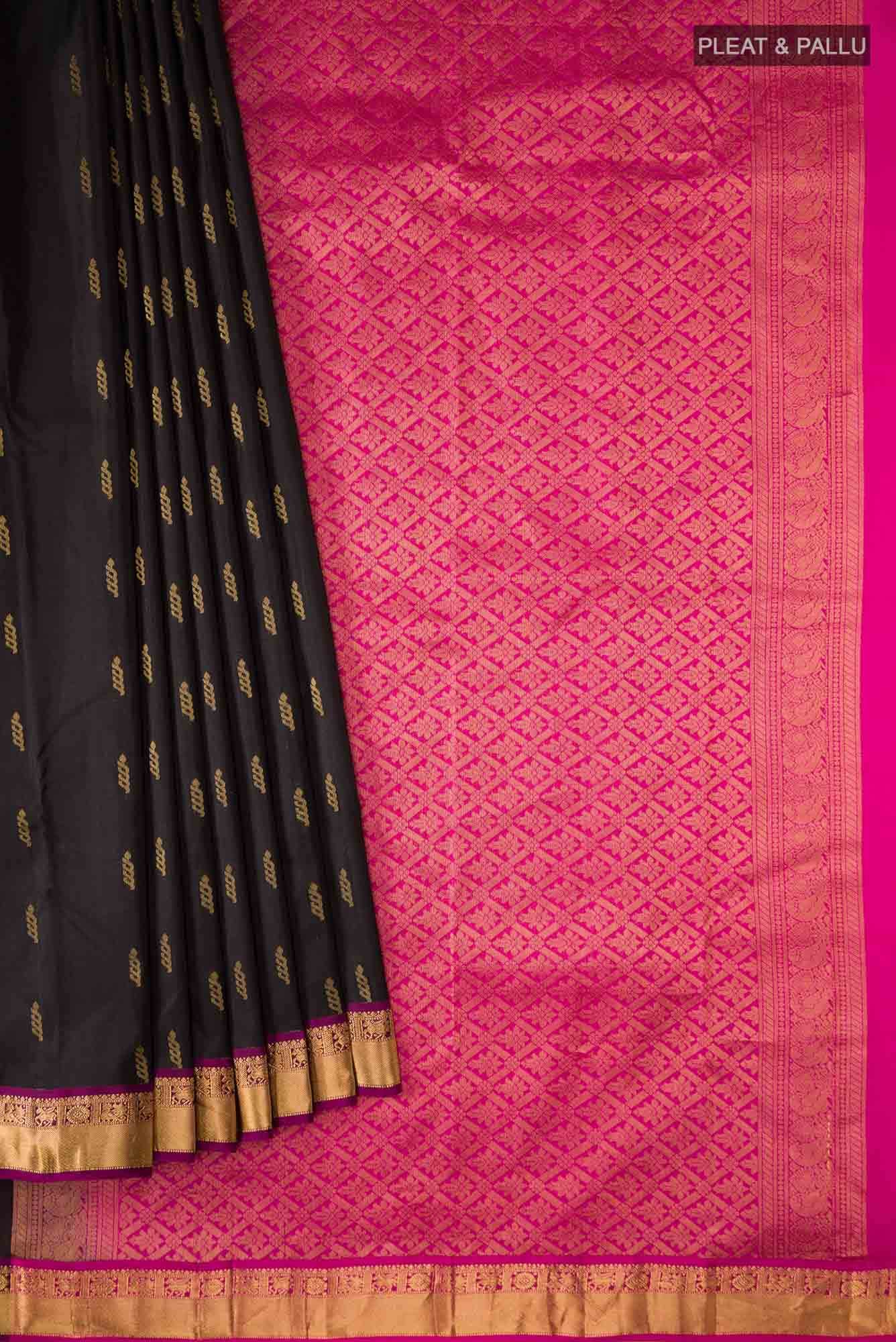 Black Kanchipuram Silk Saree