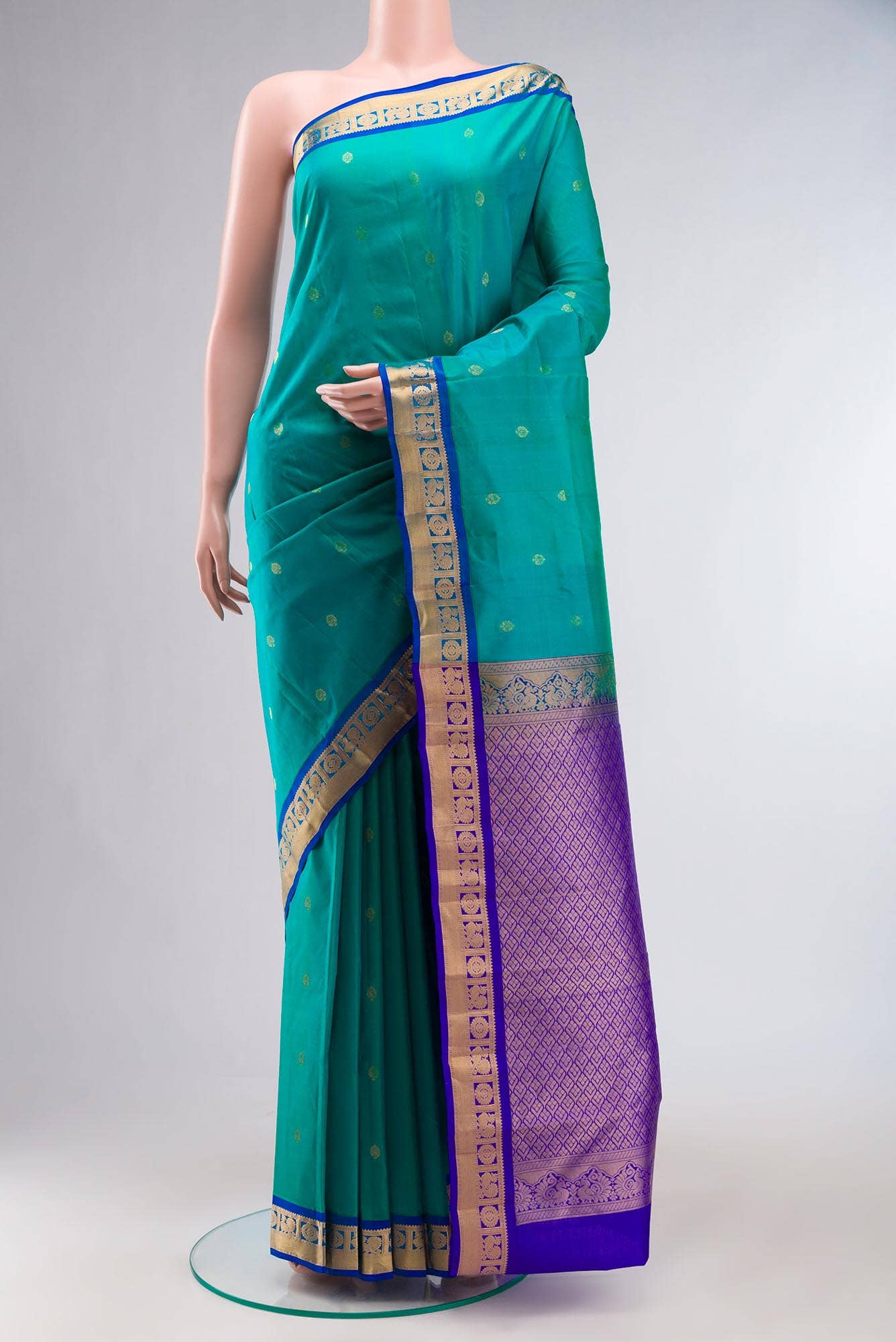 Blue Kanchipuram Silk Saree