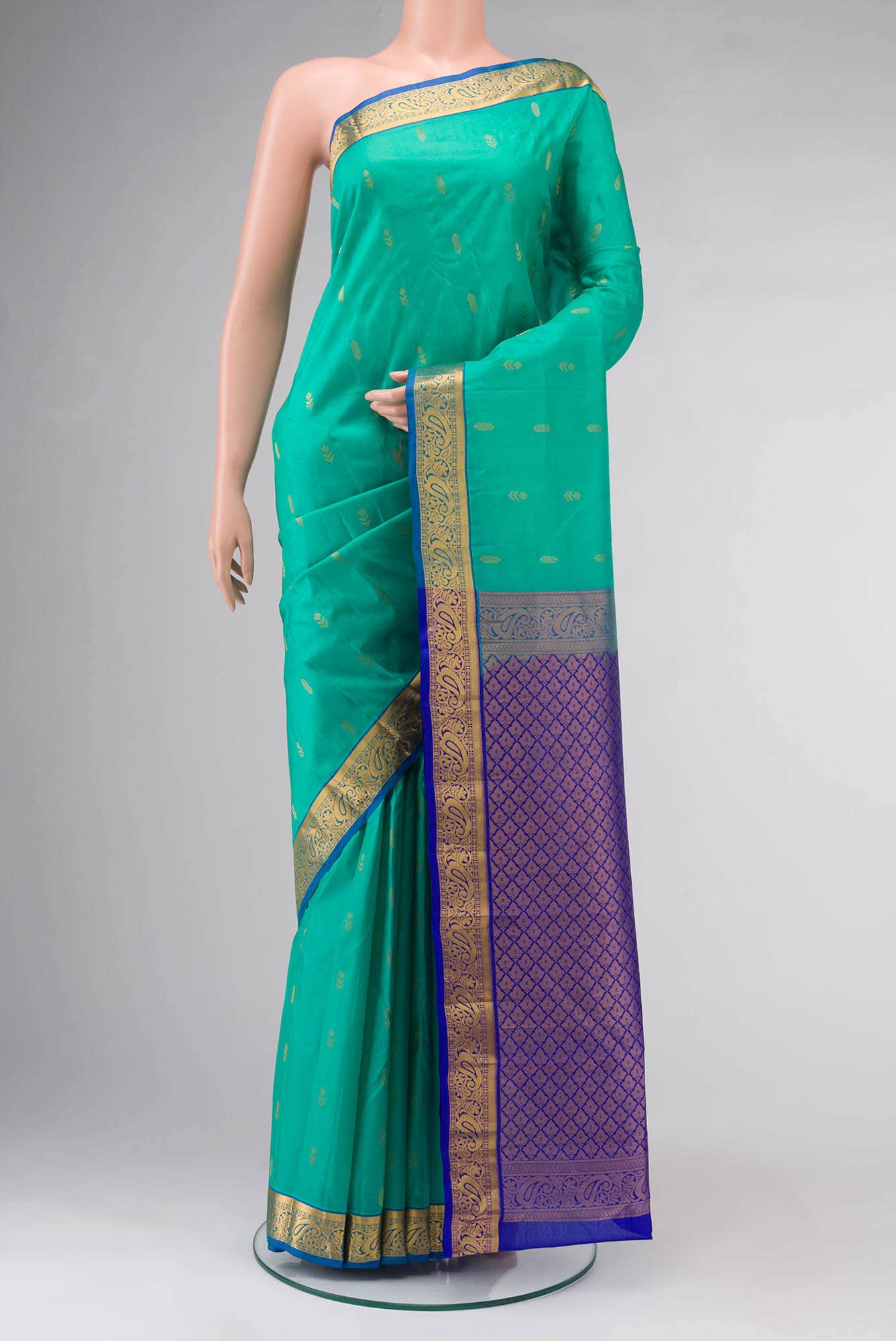 Blue Kanchipuram Silk Saree