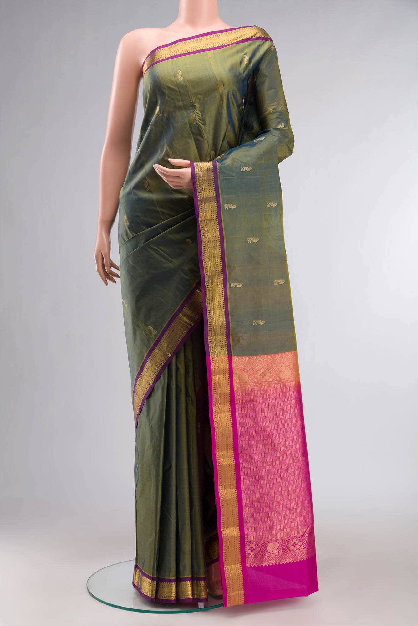 Green Kanchipuram Silk Saree