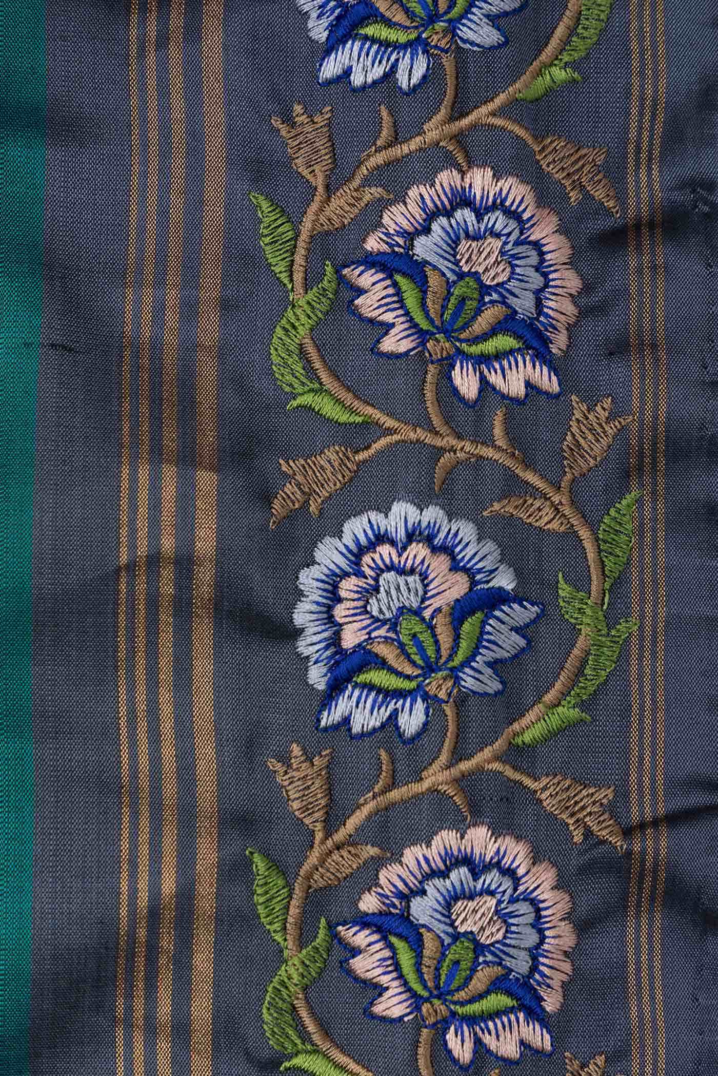 Green Dual Tone Kanchipuram Silk Saree