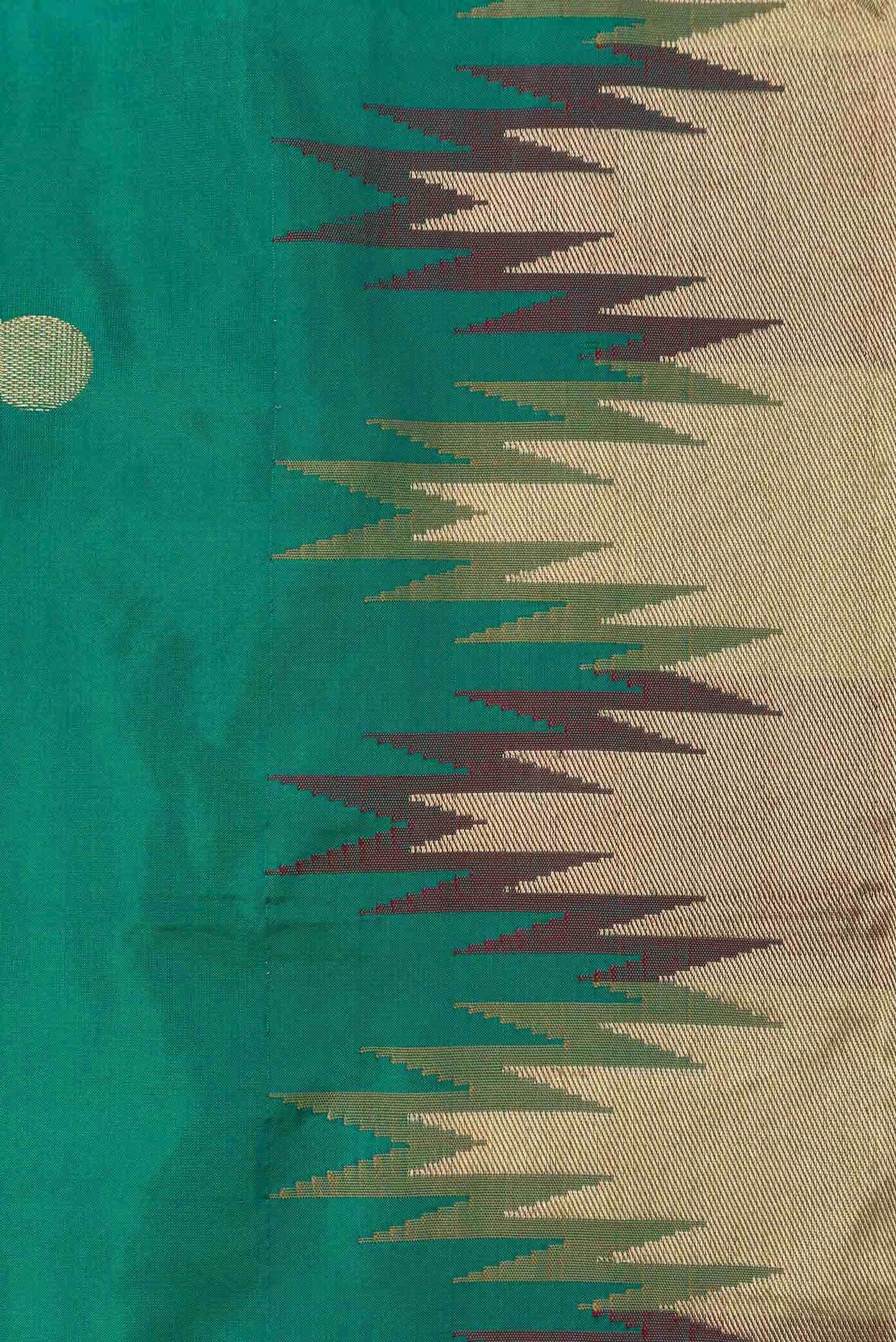 Green Dual Tone Kanchipuram Silk Saree