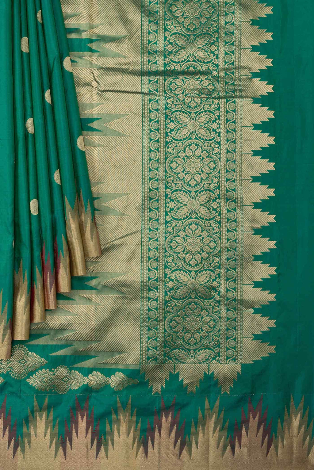 Green Dual Tone Kanchipuram Silk Saree