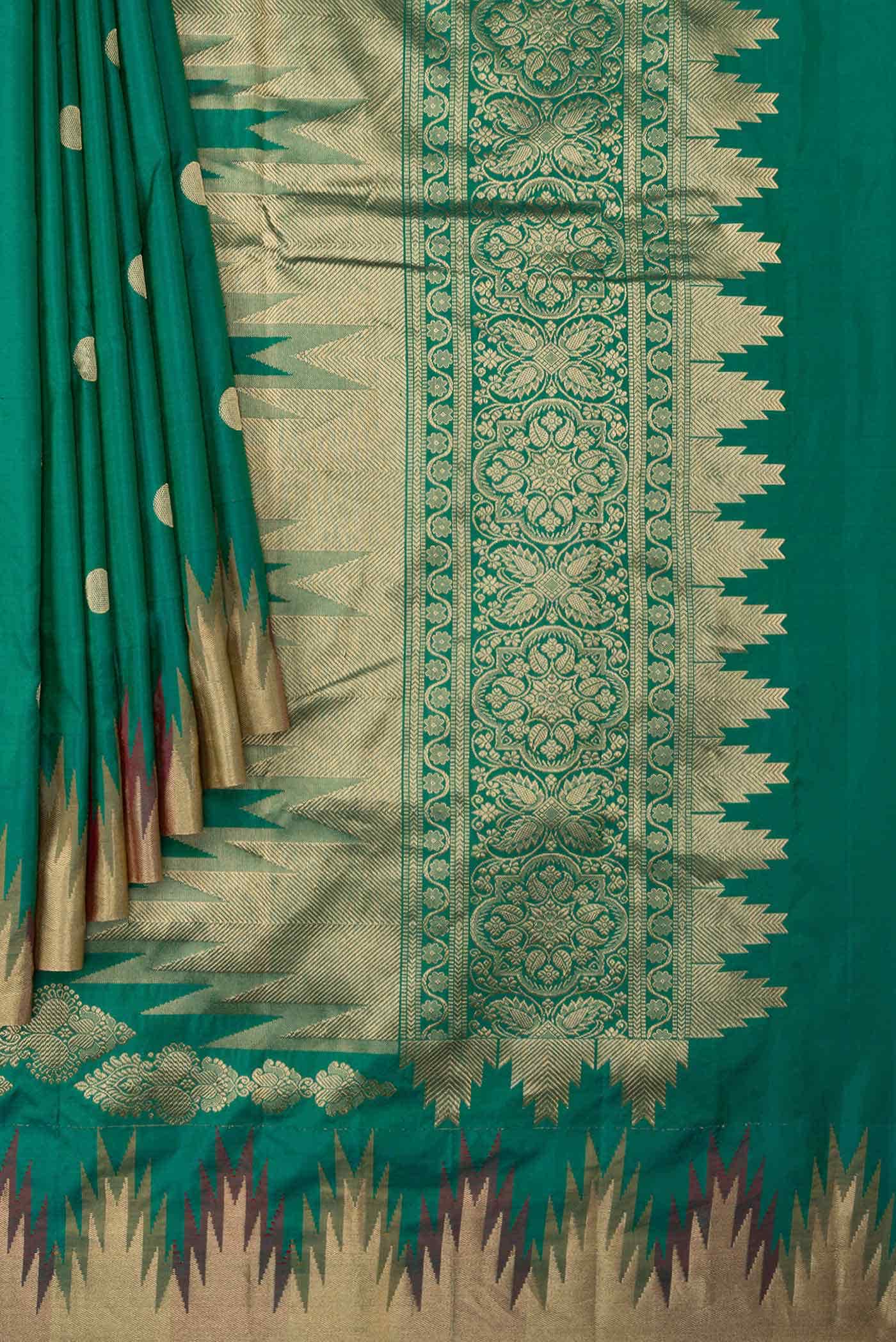 Green Dual Tone Kanchipuram Silk Saree