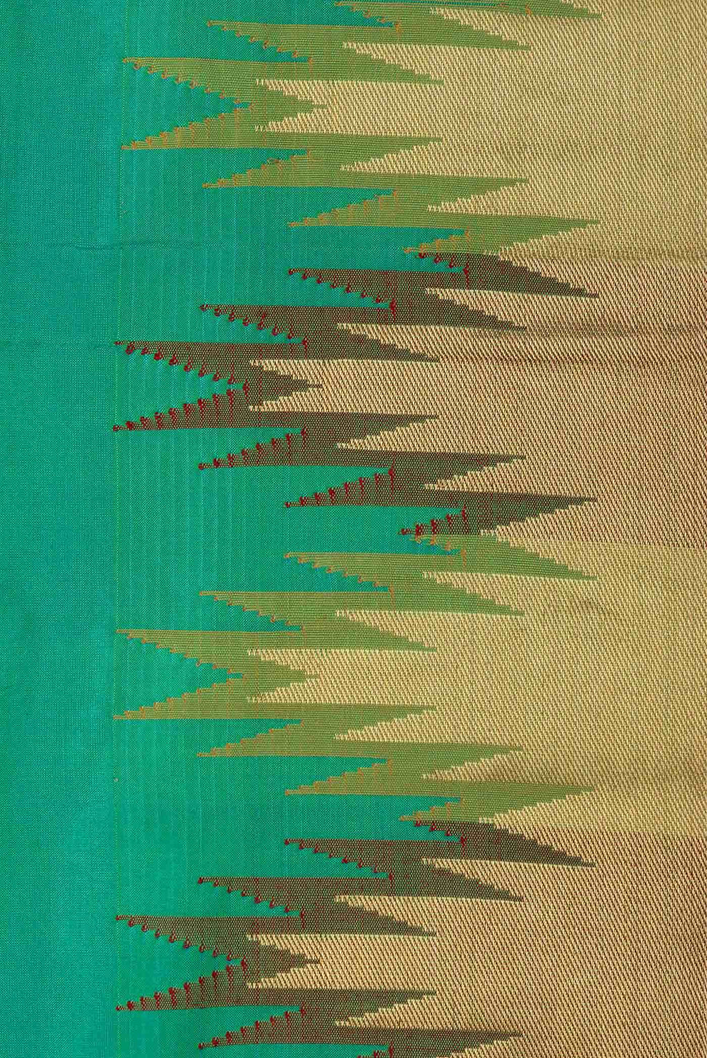 Green Dual Tone Kanchipuram Silk Saree