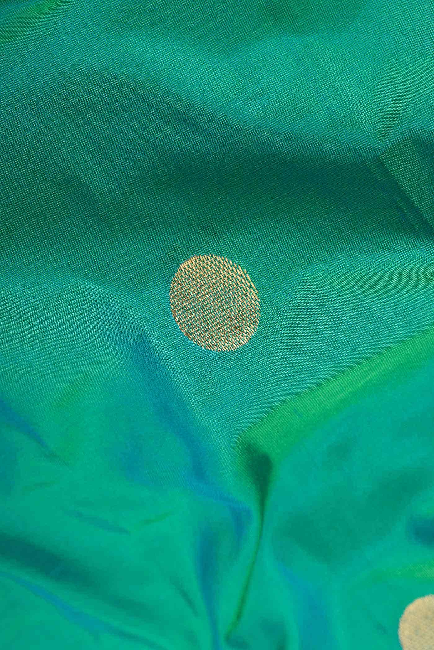 Green Dual Tone Kanchipuram Silk Saree
