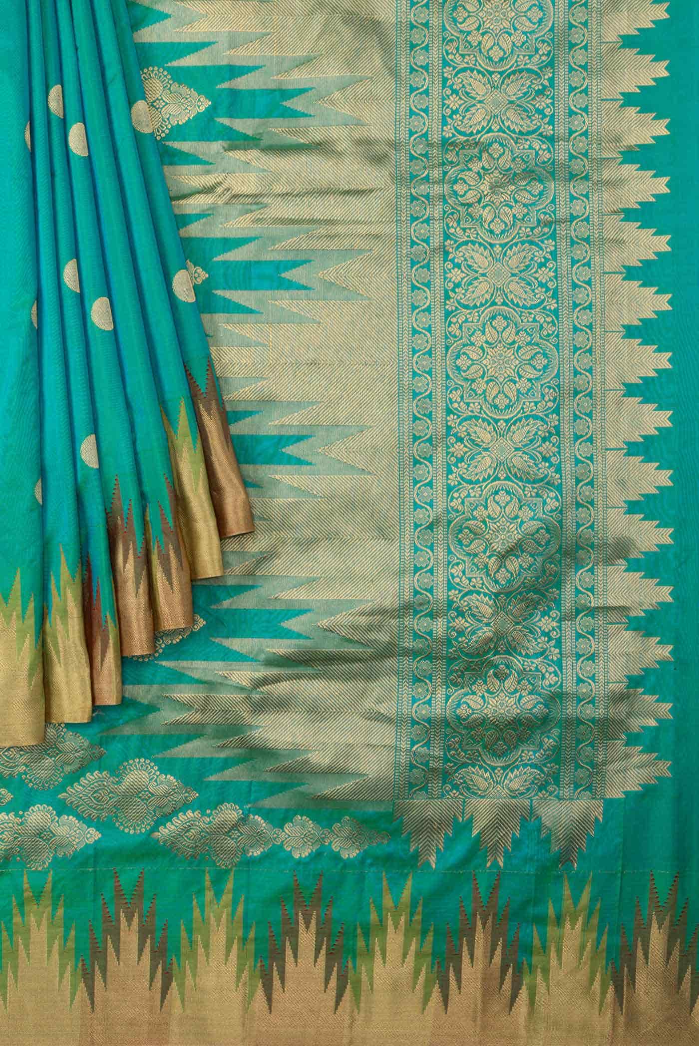 Green Dual Tone Kanchipuram Silk Saree
