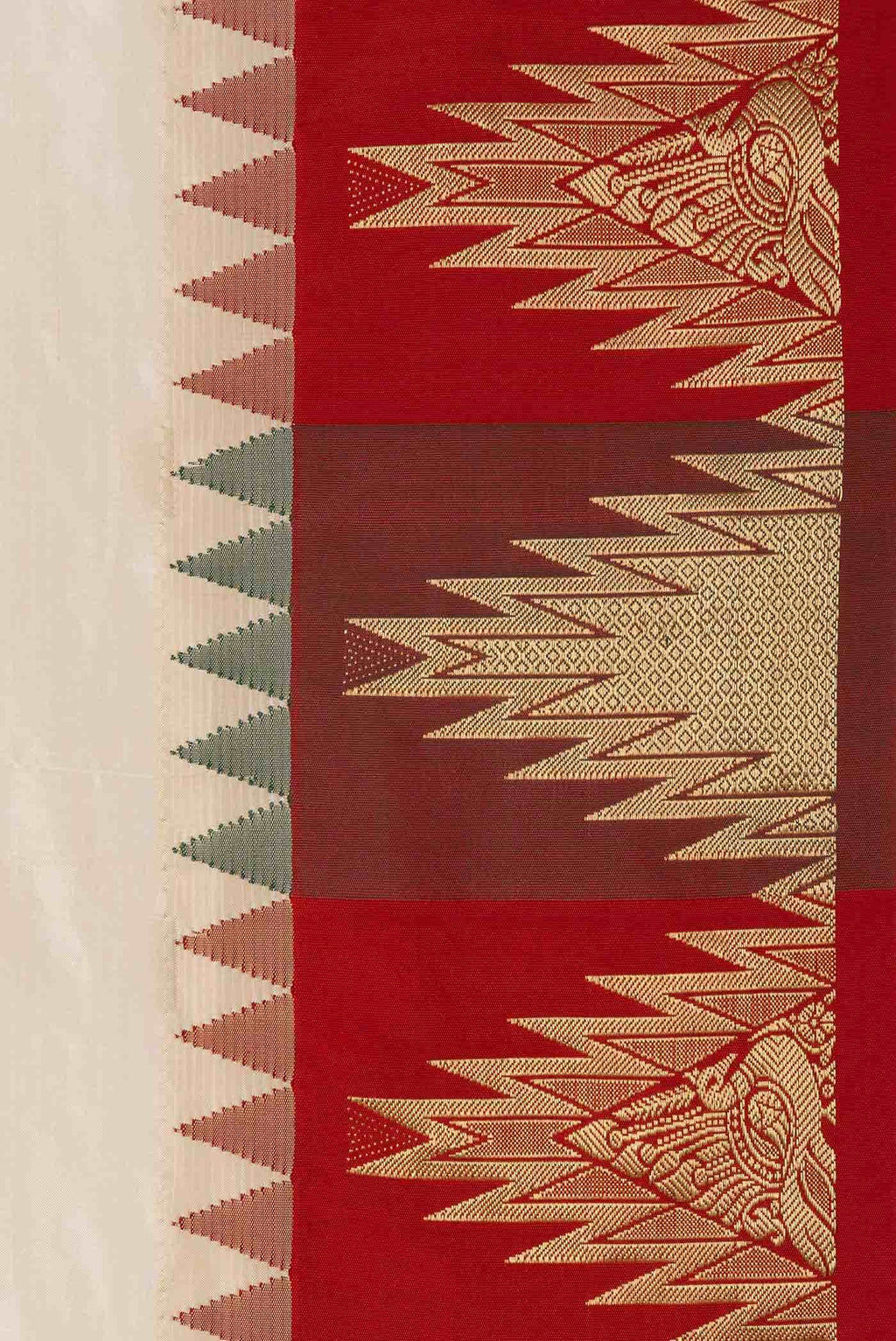 Beige Kanchipuram Silk Saree