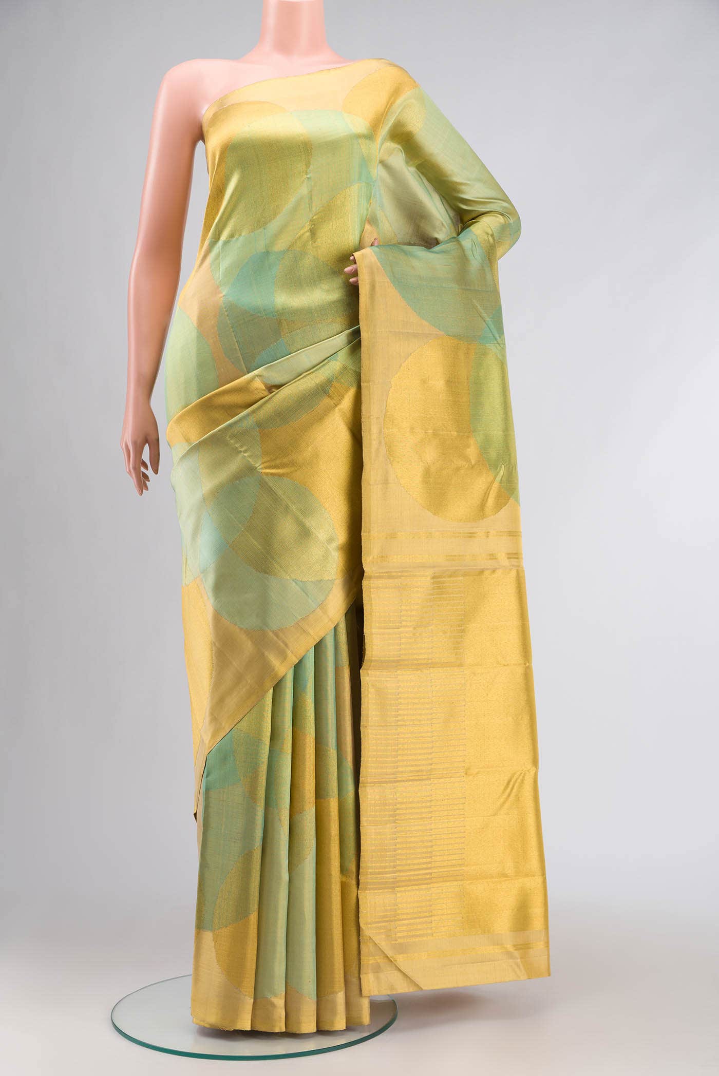 Multi Kanchipuram Tissue Silk Saree