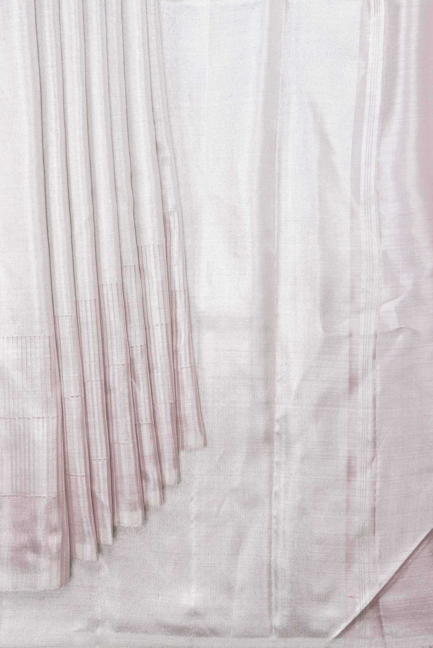 Silver Dual Tone Kanchipuram Tissue Silk Saree