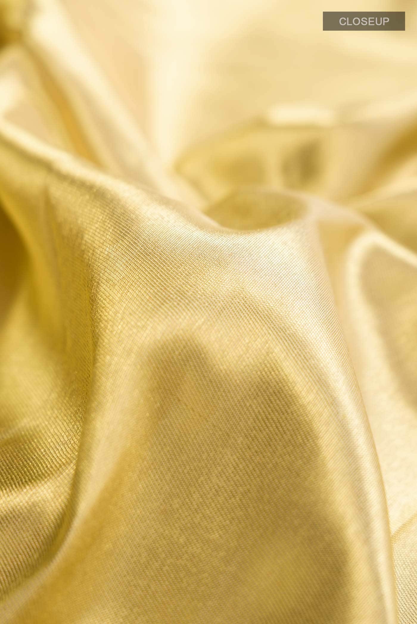 Gold Kanchipuram Tissue Silk Saree