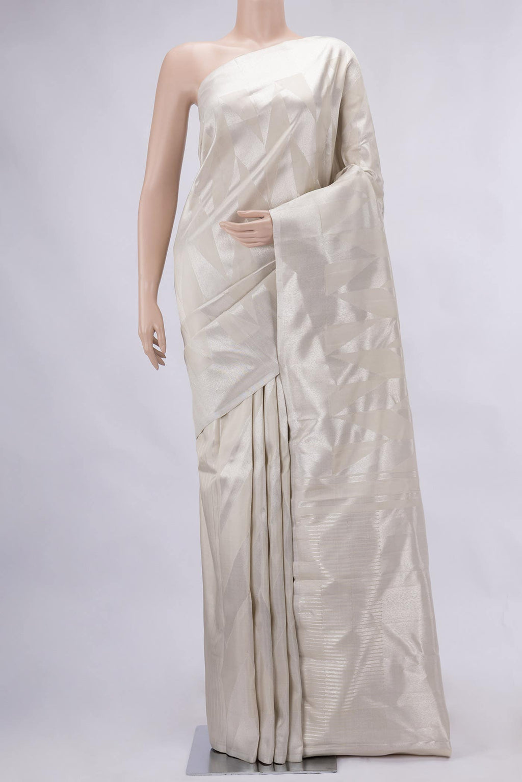 Beige Dual Tone Kanchipuram Silk Saree