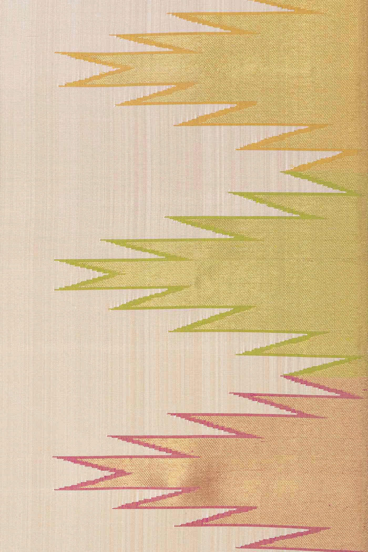Beige Kanchipuram Silk Saree