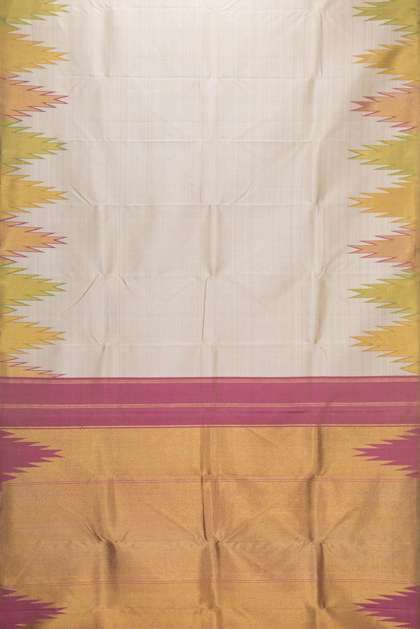 Beige Kanchipuram Silk Saree