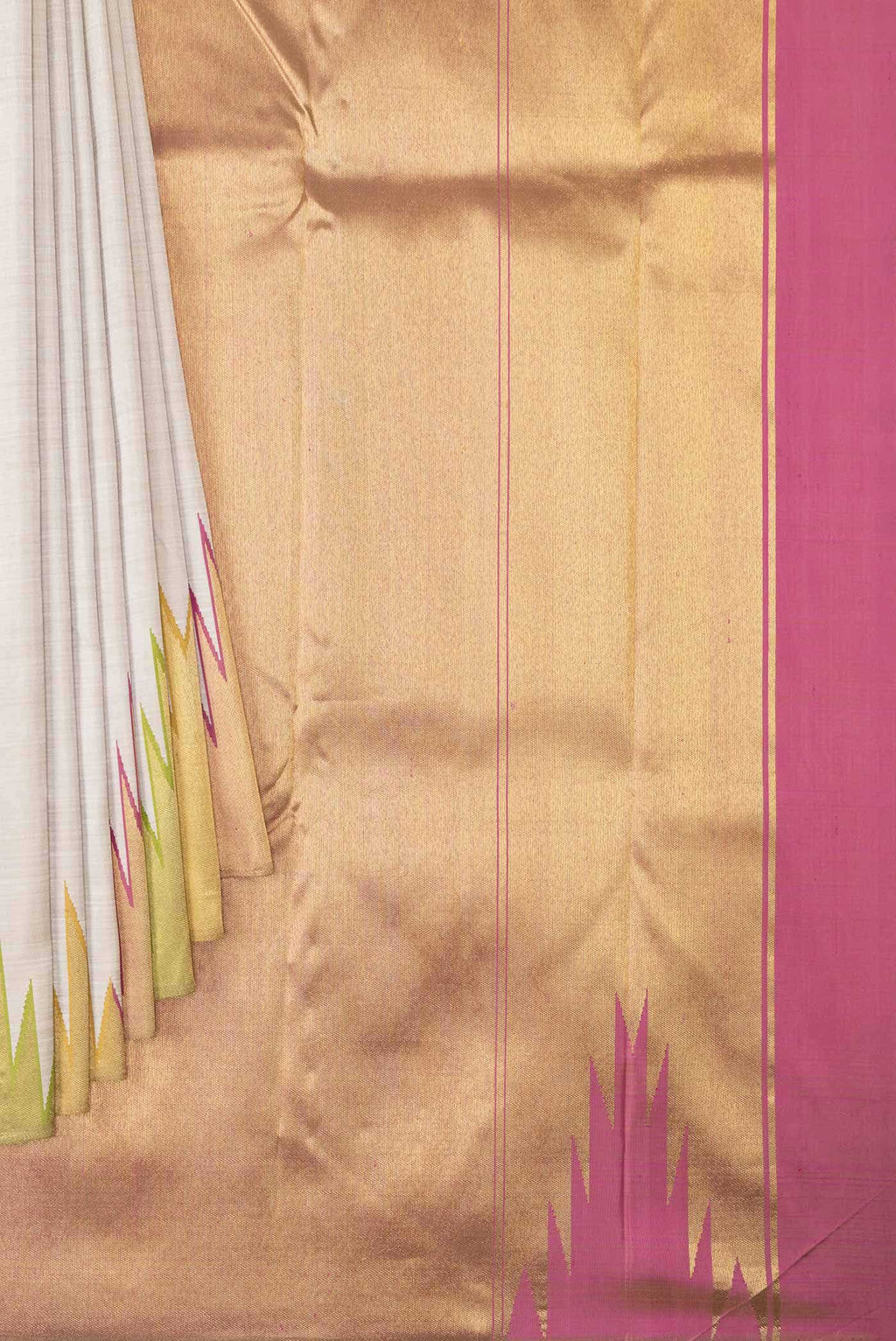 Beige Kanchipuram Silk Saree