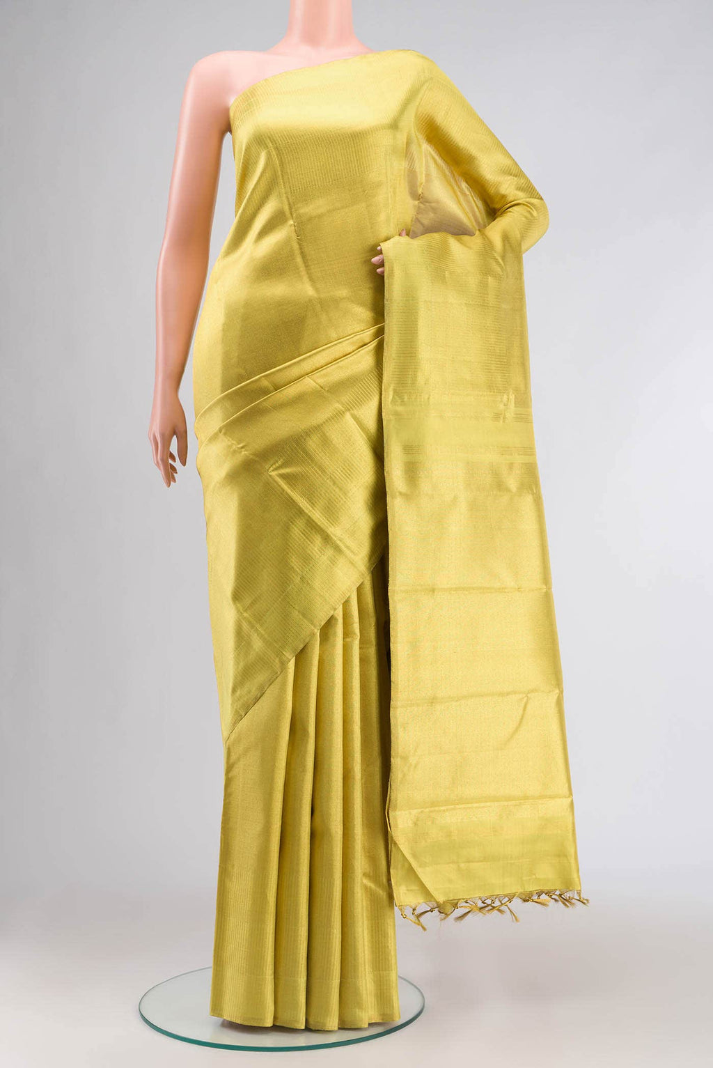 Golden Kanchipuram Tissue Silk Saree