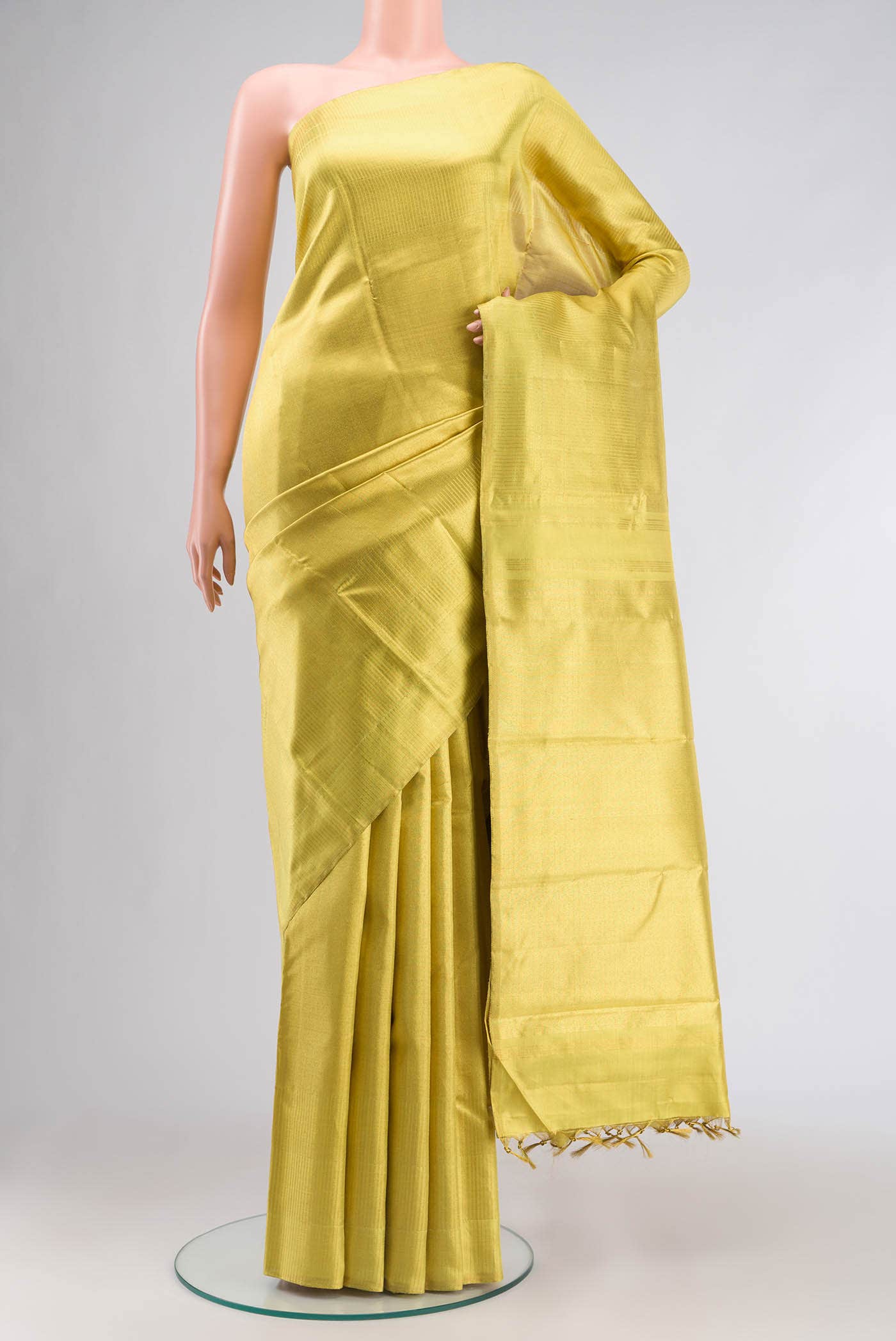Golden Kanchipuram Tissue Silk Saree
