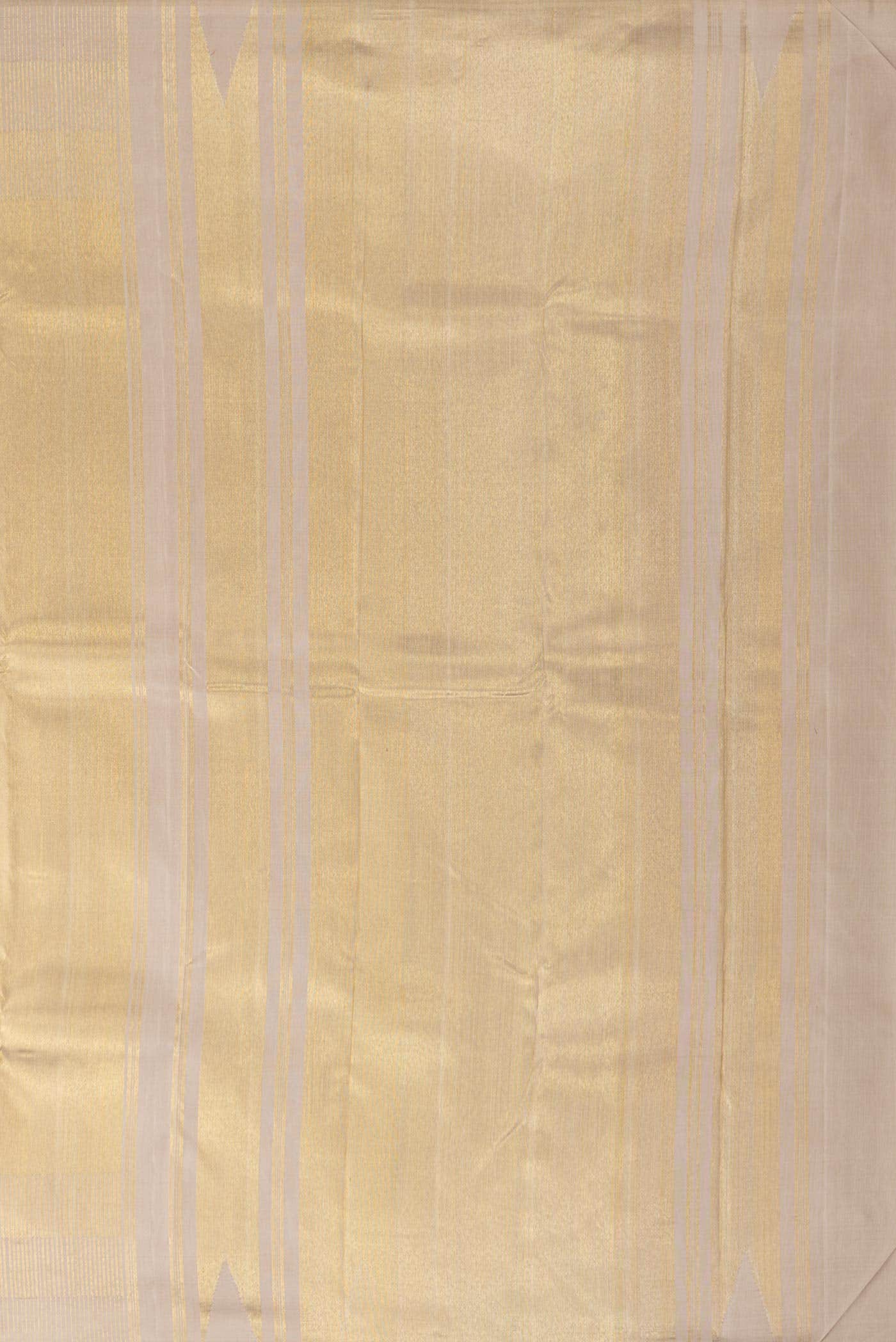 Beige Dual Tone Kanchipuram Tissue Silk Saree