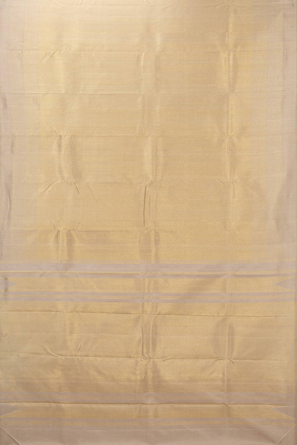 Beige Dual Tone Kanchipuram Tissue Silk Saree