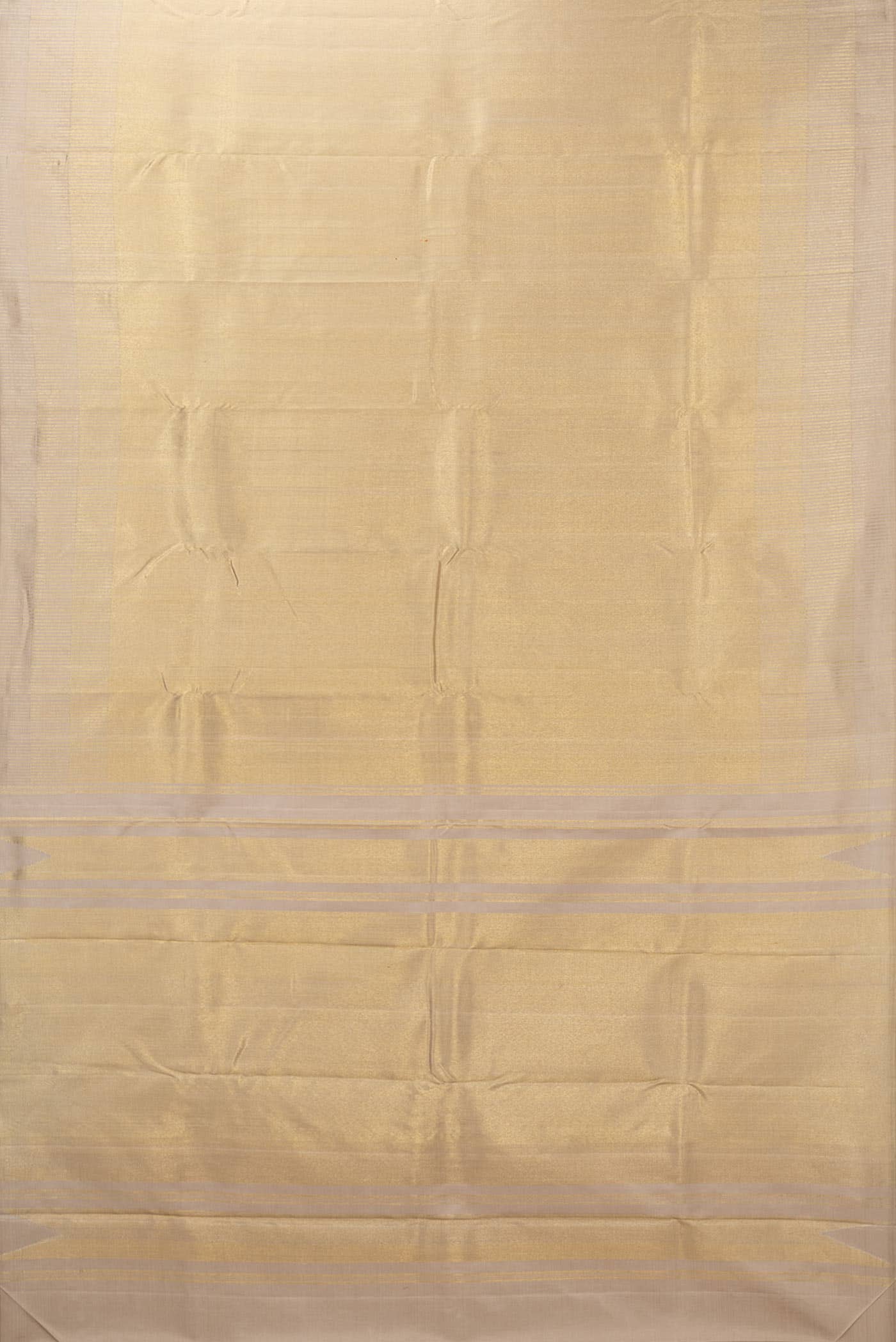 Beige Dual Tone Kanchipuram Tissue Silk Saree