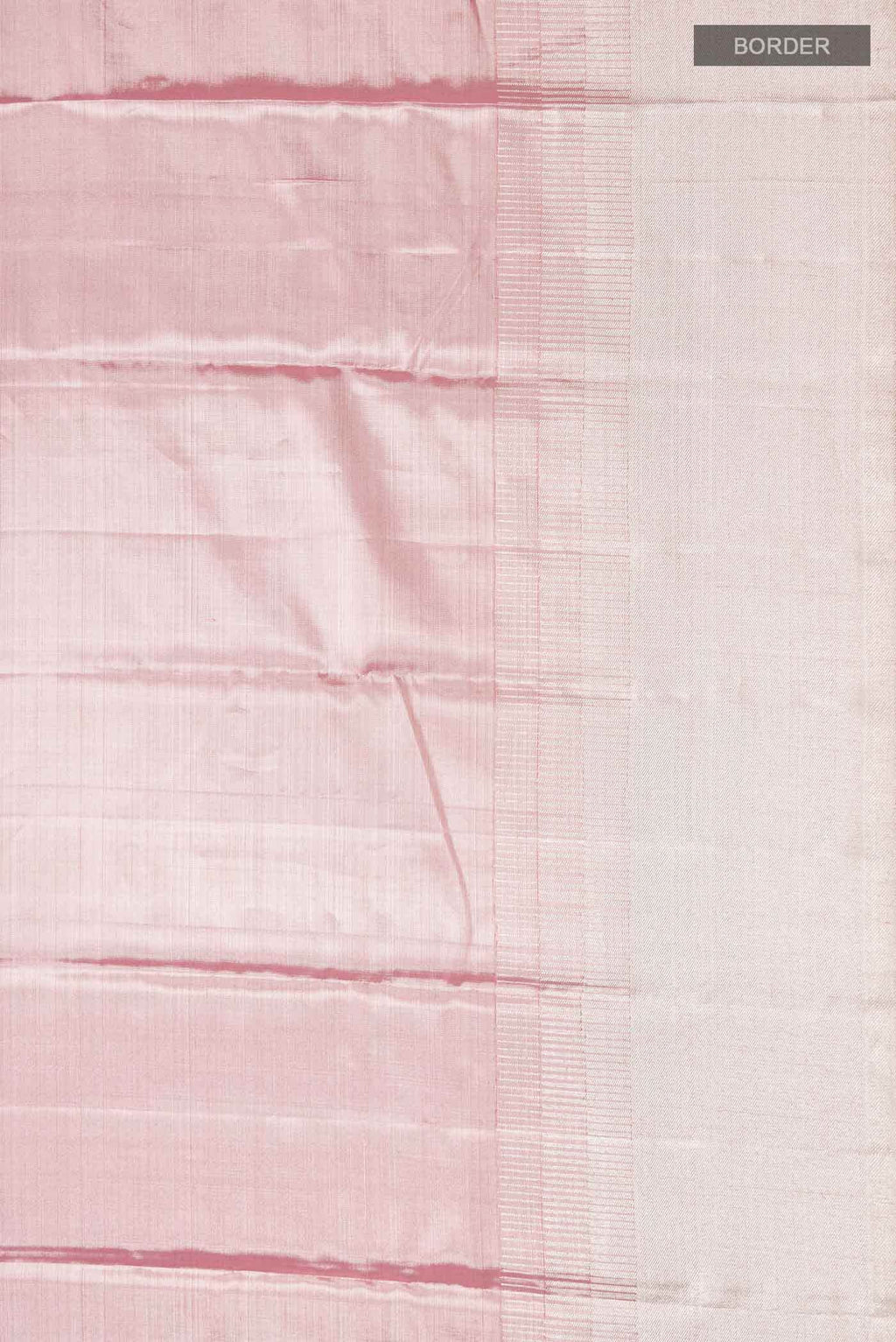Pink with Silver Dual Tone Kanchipuram Tissue Silk Saree