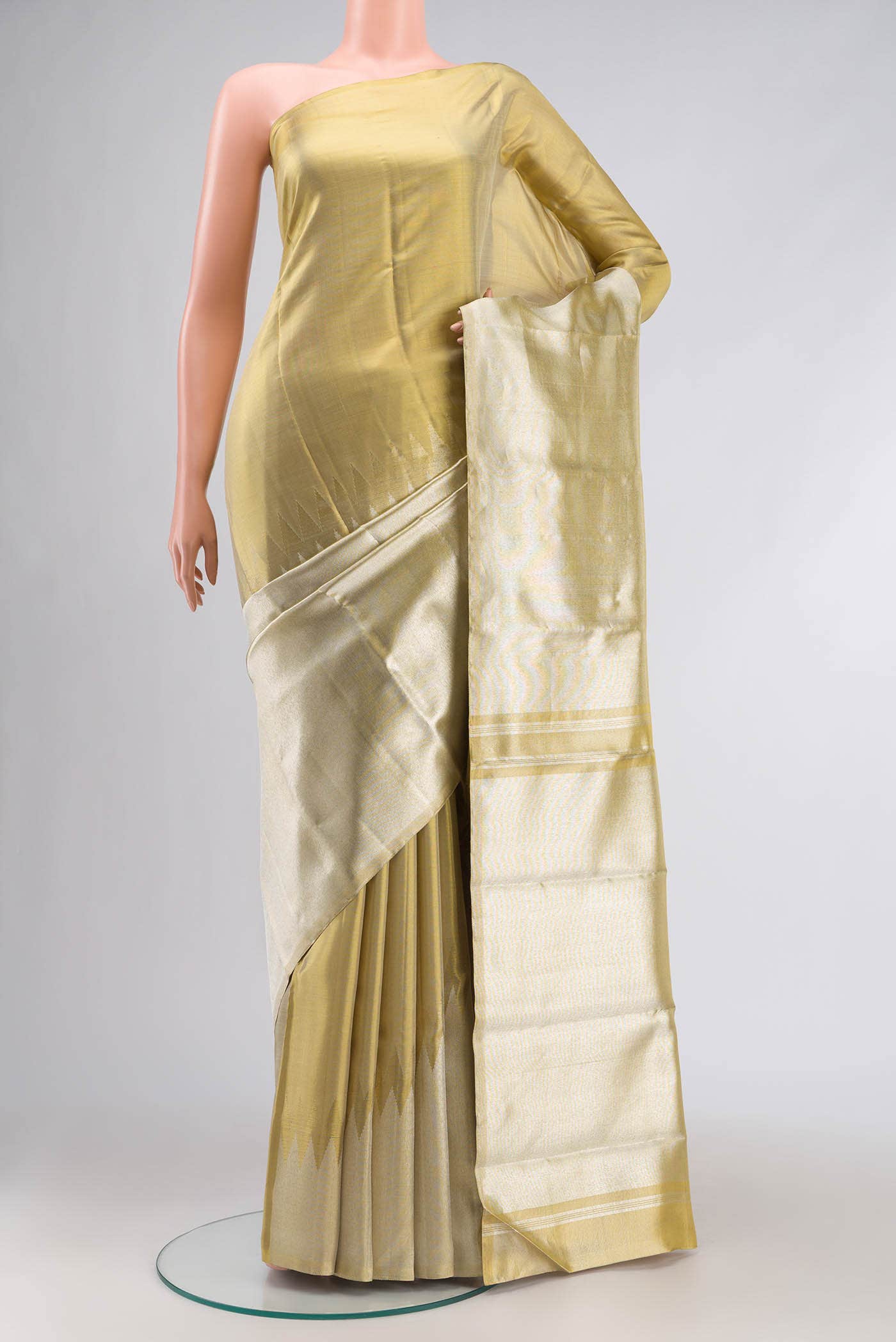 Gold Kanchipuram Tissue Silk Saree