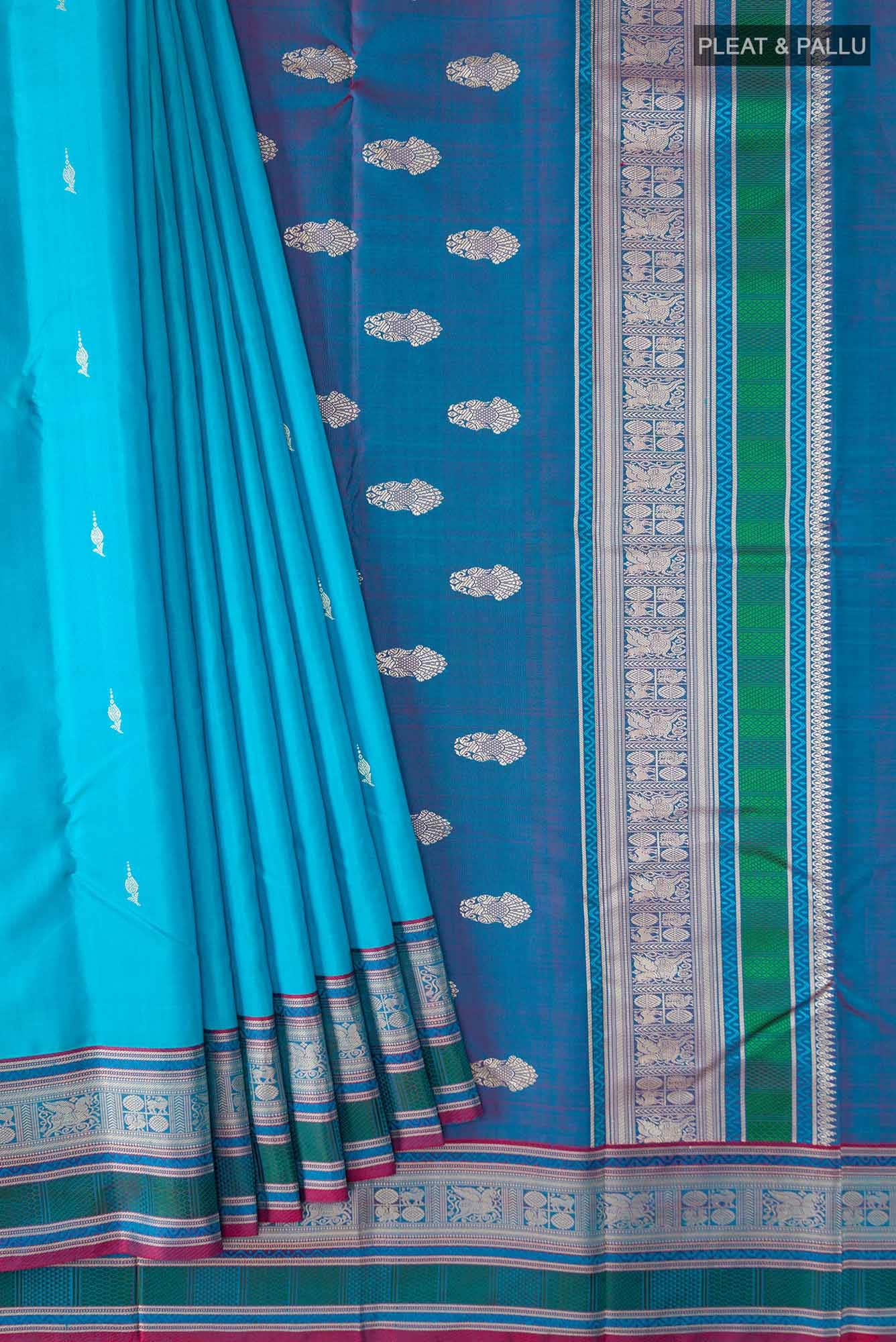 Blue Kanchipuram Silk Saree