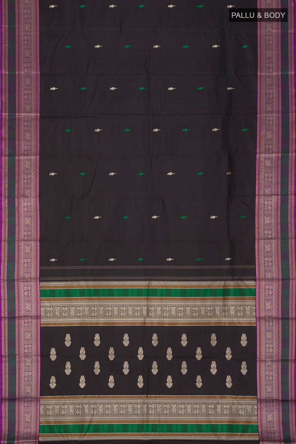 Black Kanchipuram Silk Saree