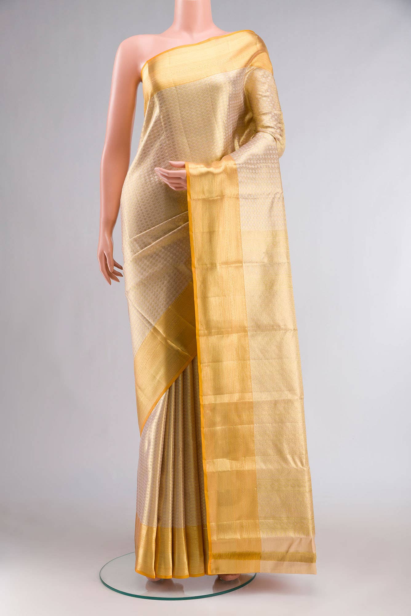 Gold Kanchipuram Tissue Silk Saree