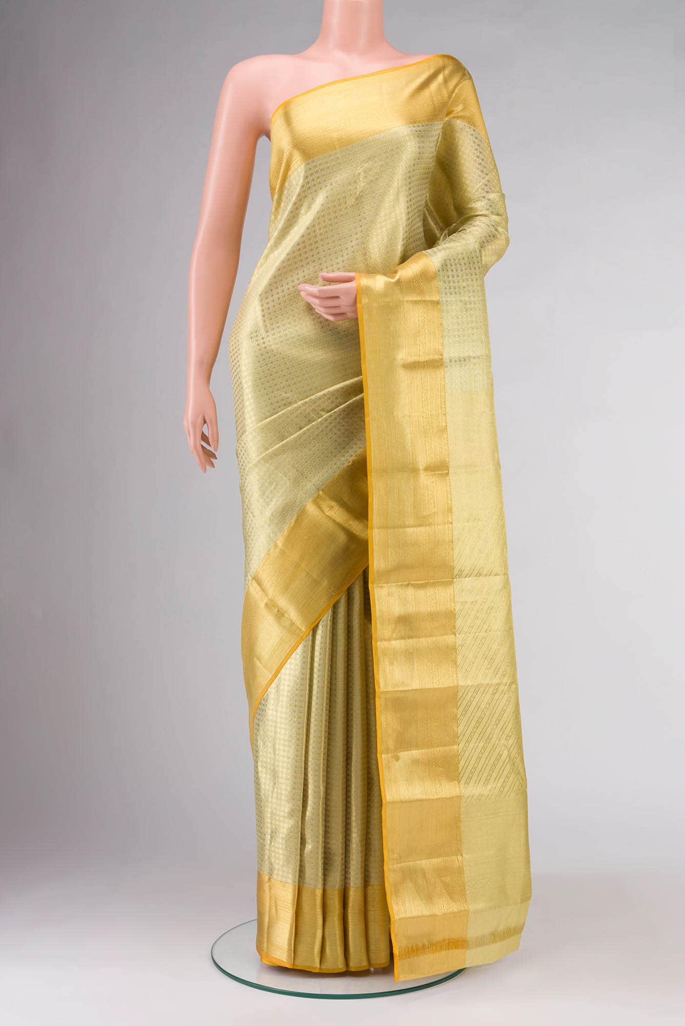 Gold Kanchipuram Tissue Silk Saree