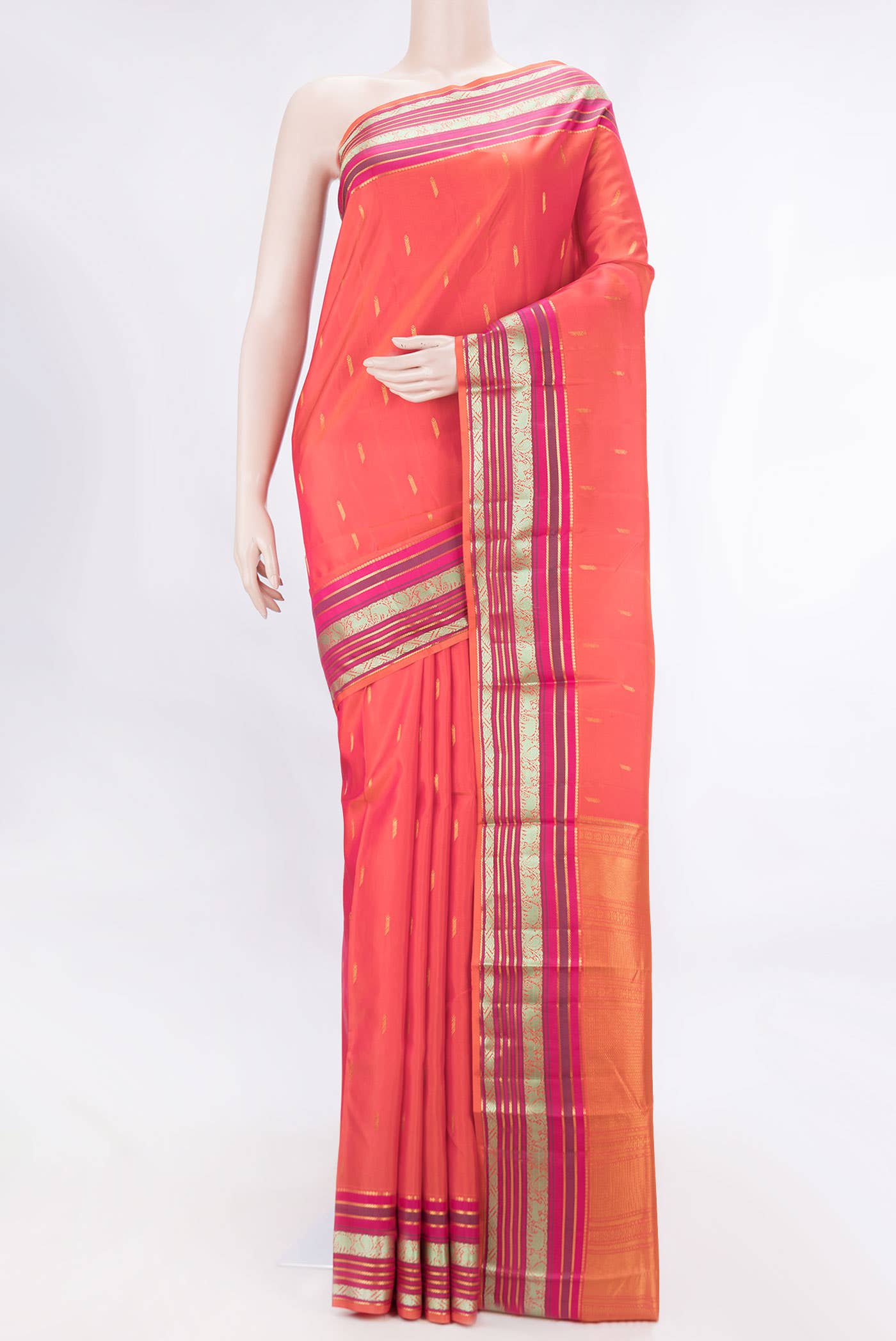 Beige Dual Tone Tussar Silk Saree