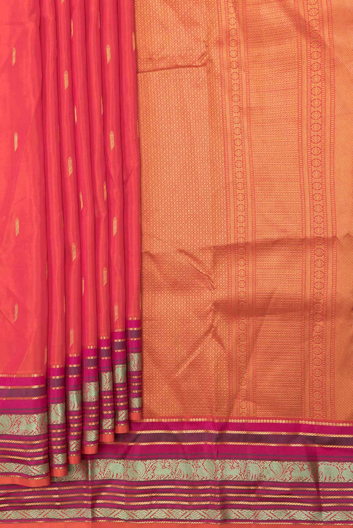 Beige Dual Tone Tussar Silk Saree