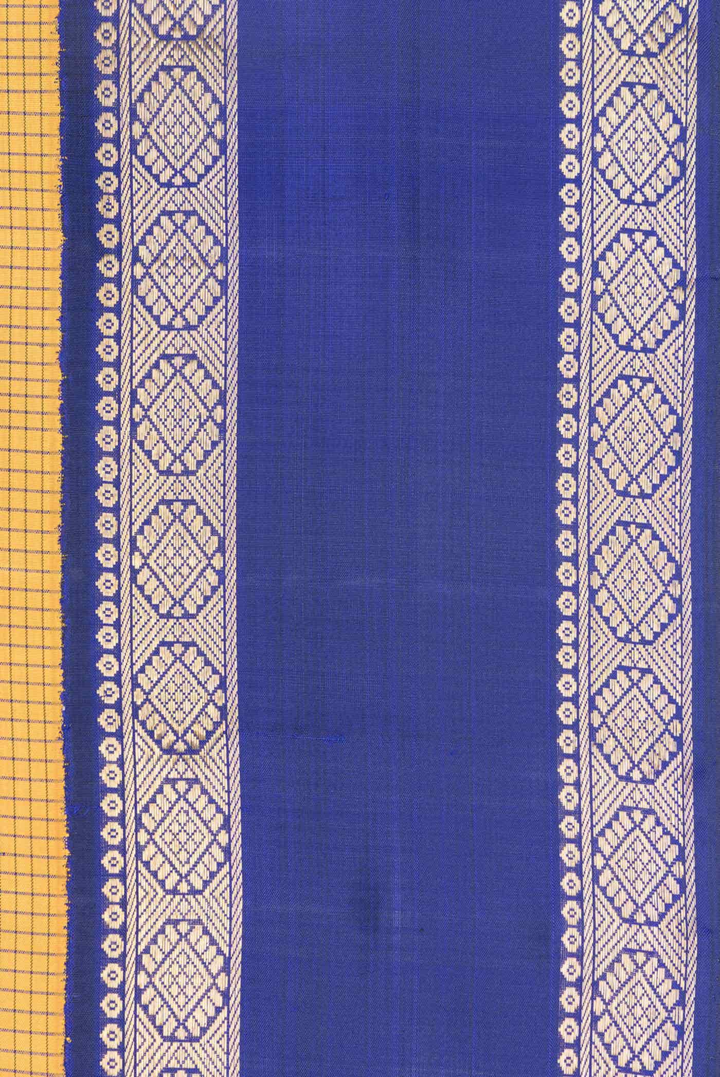 Mustard Kanchipuram Silk Saree