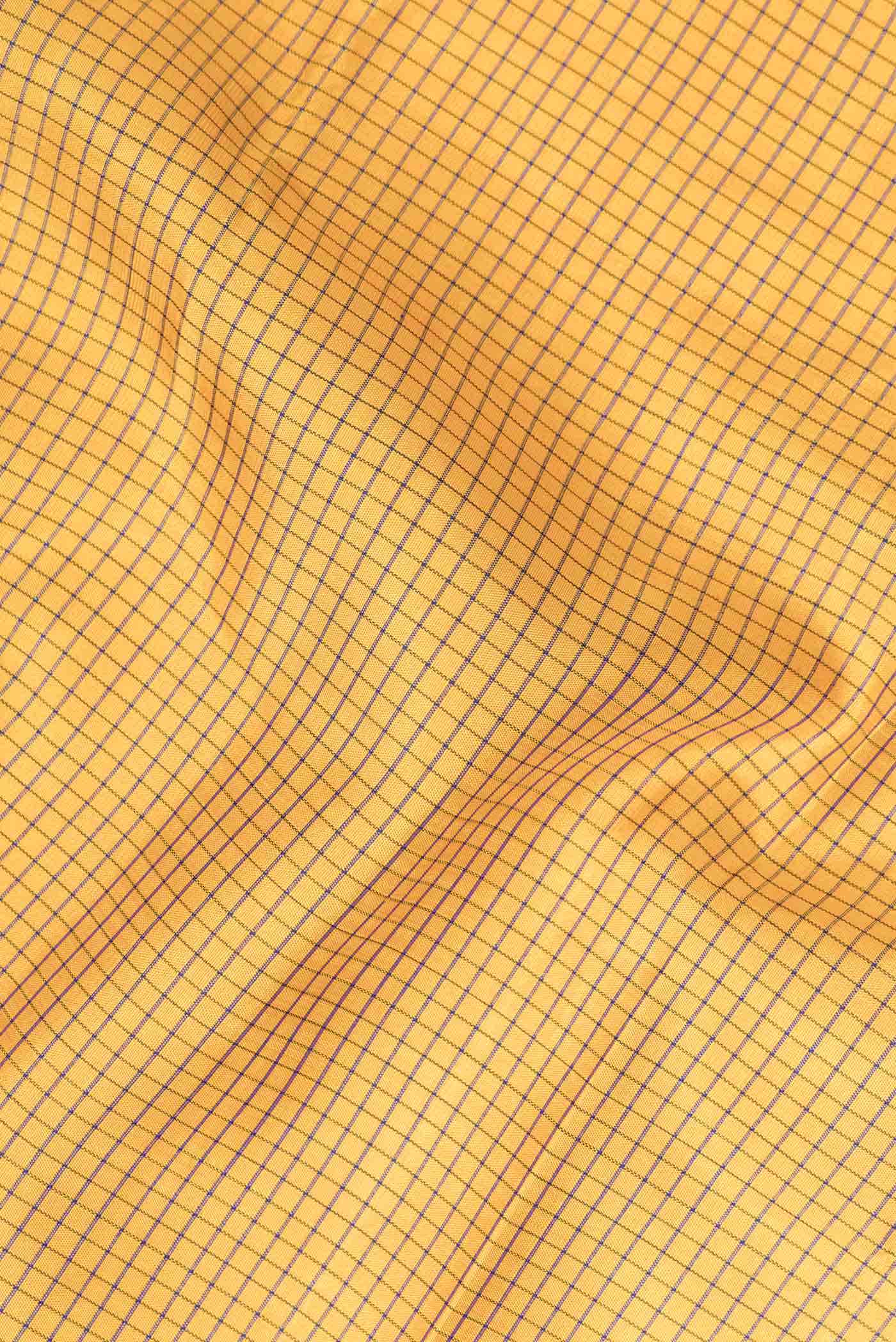 Mustard Kanchipuram Silk Saree