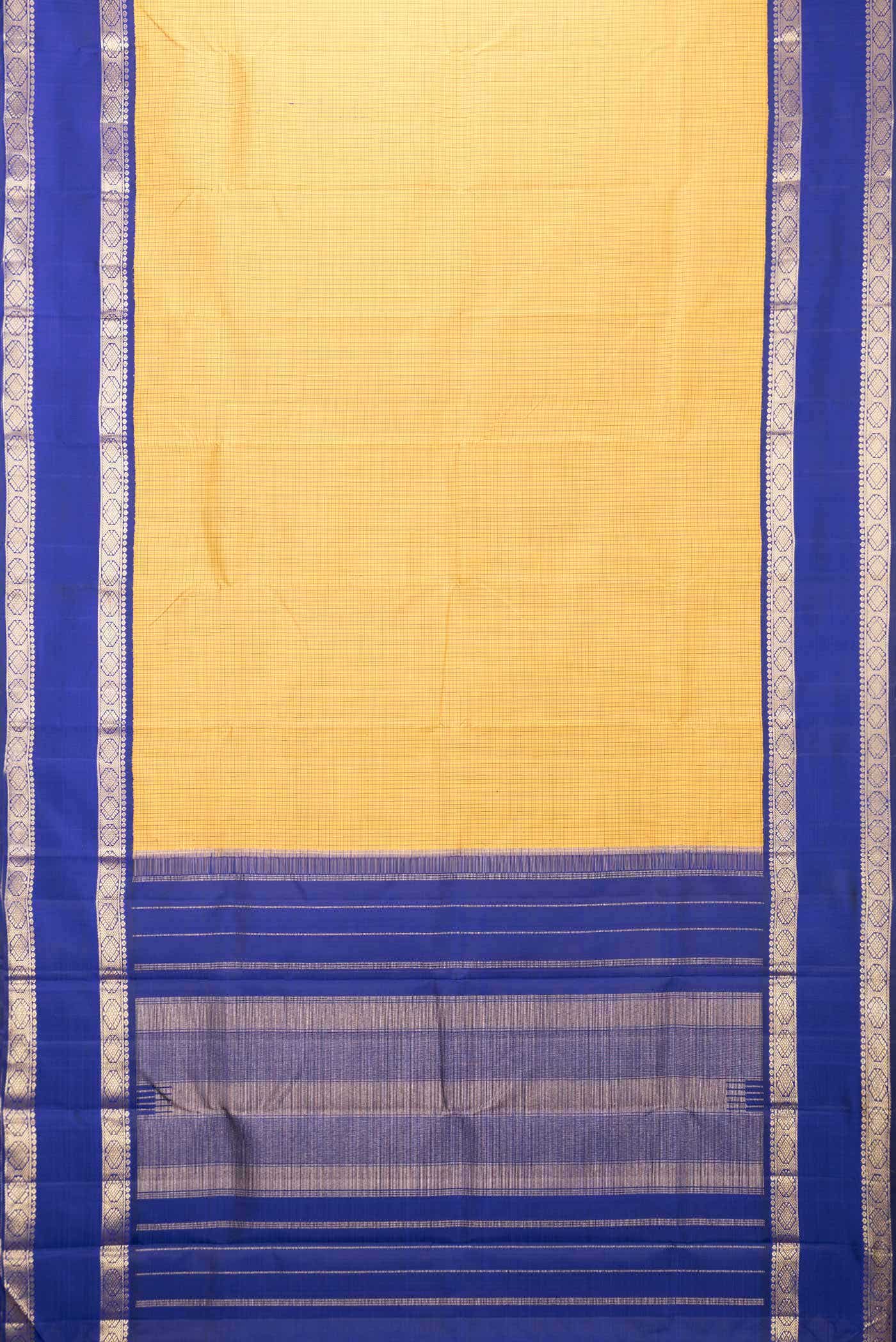 Mustard Kanchipuram Silk Saree