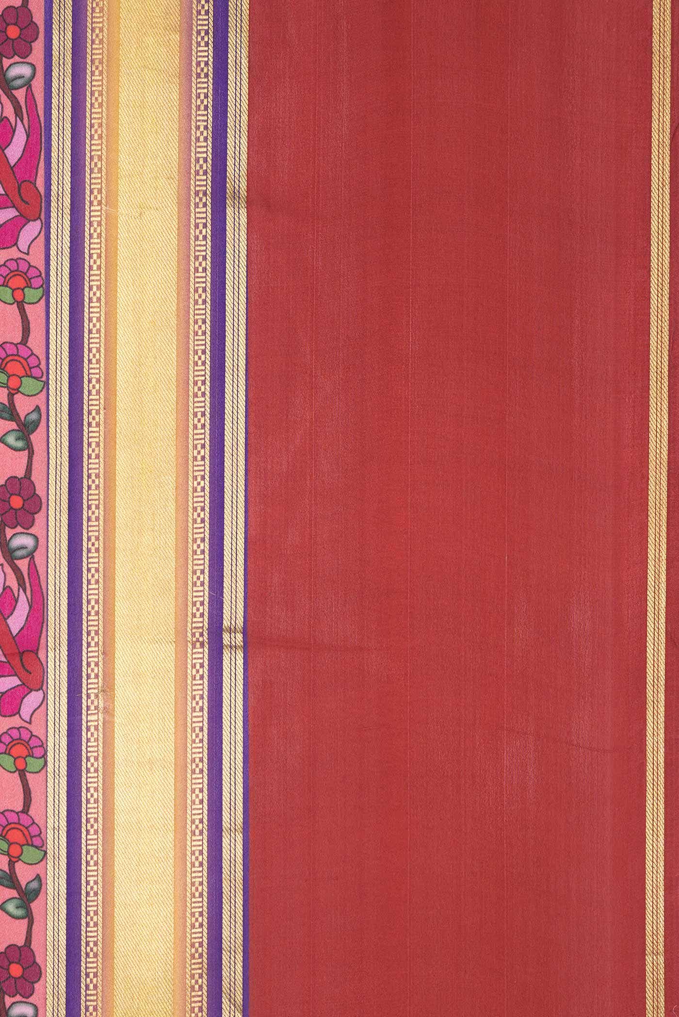 Mustard Mysore Crepe Saree